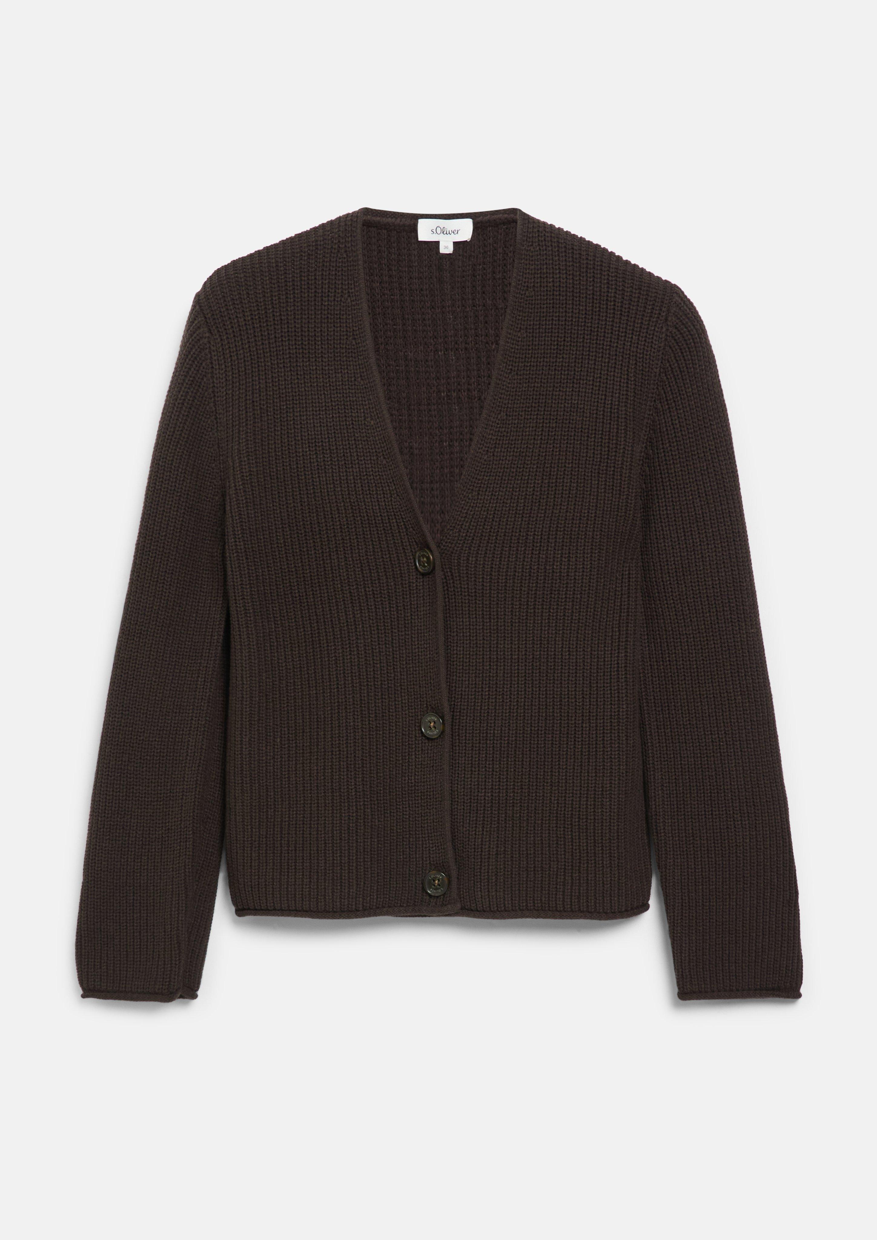 Damen Strickjacke in dunkelbraun von s.Oliver