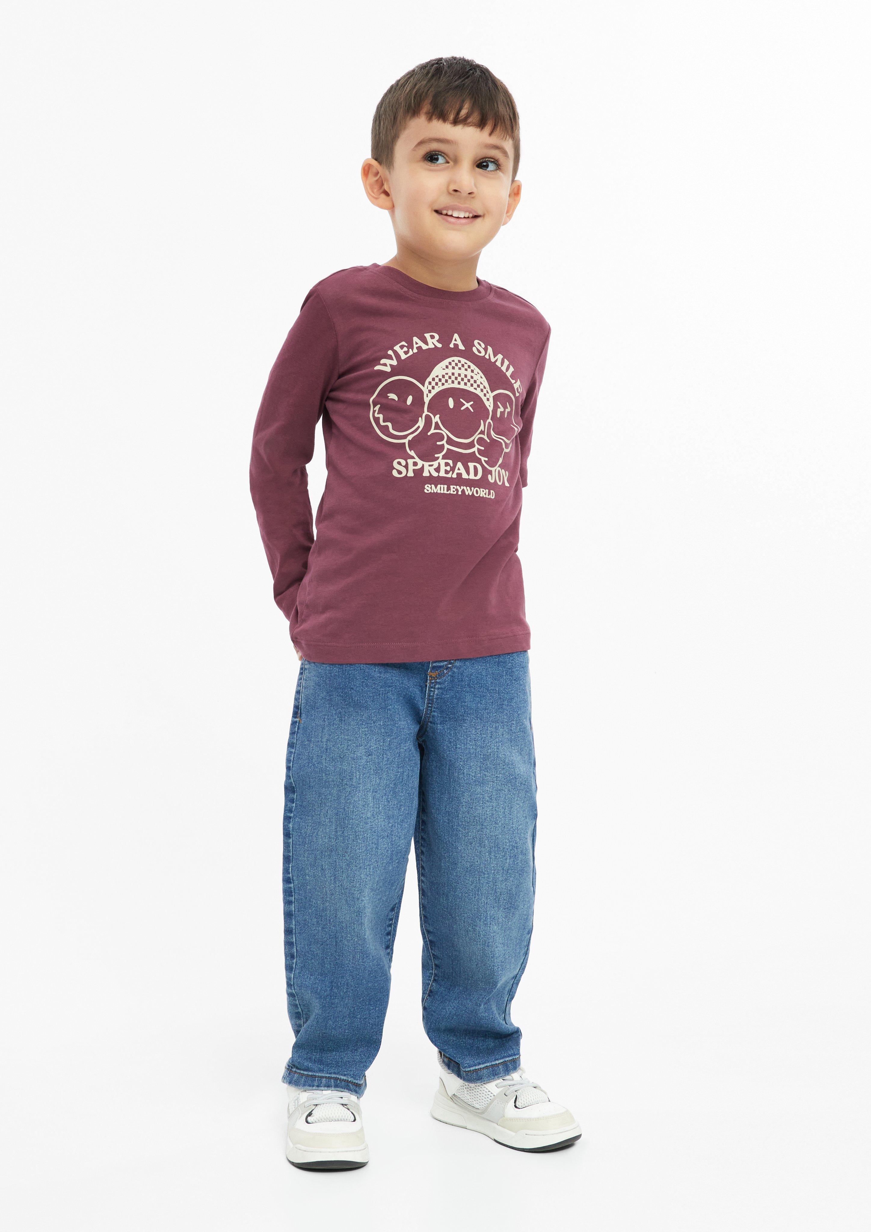 Kinder Jeans Toni / Relaxed Fit / Mid Rise /Tapered Leg / Elastikbund in blau von s.Oliver