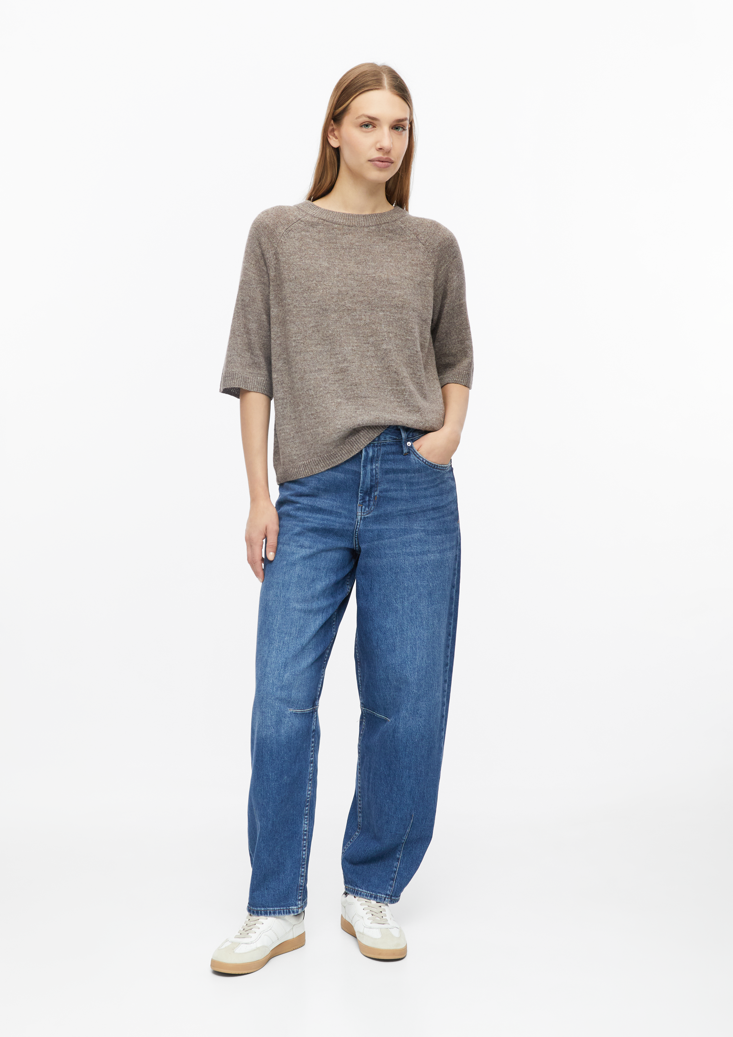 Damen Strickpullover im Relaxed Fit aus Alpakamix in braun von s.Oliver
