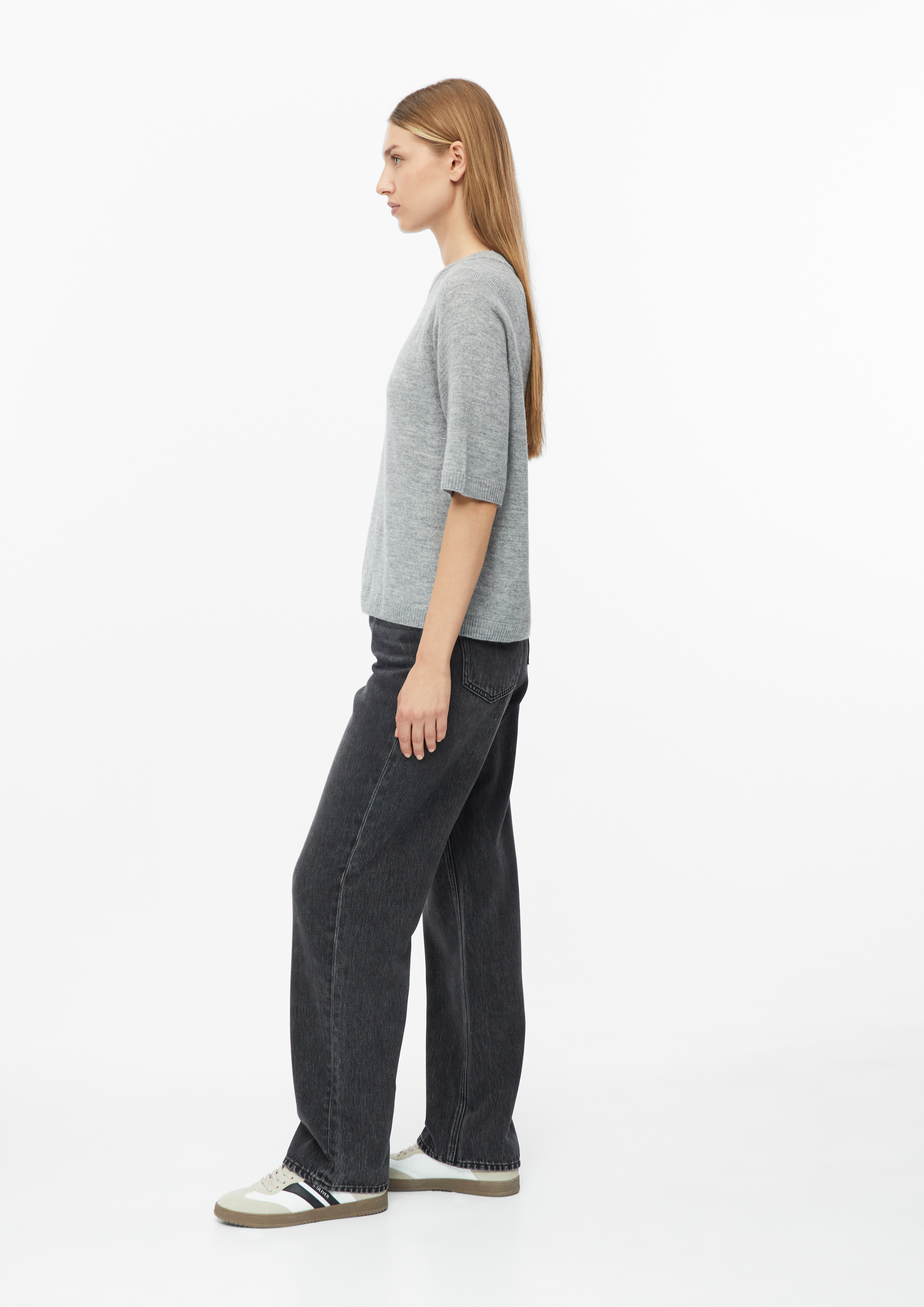 Women Knitted pullover in grey by s.Oliver