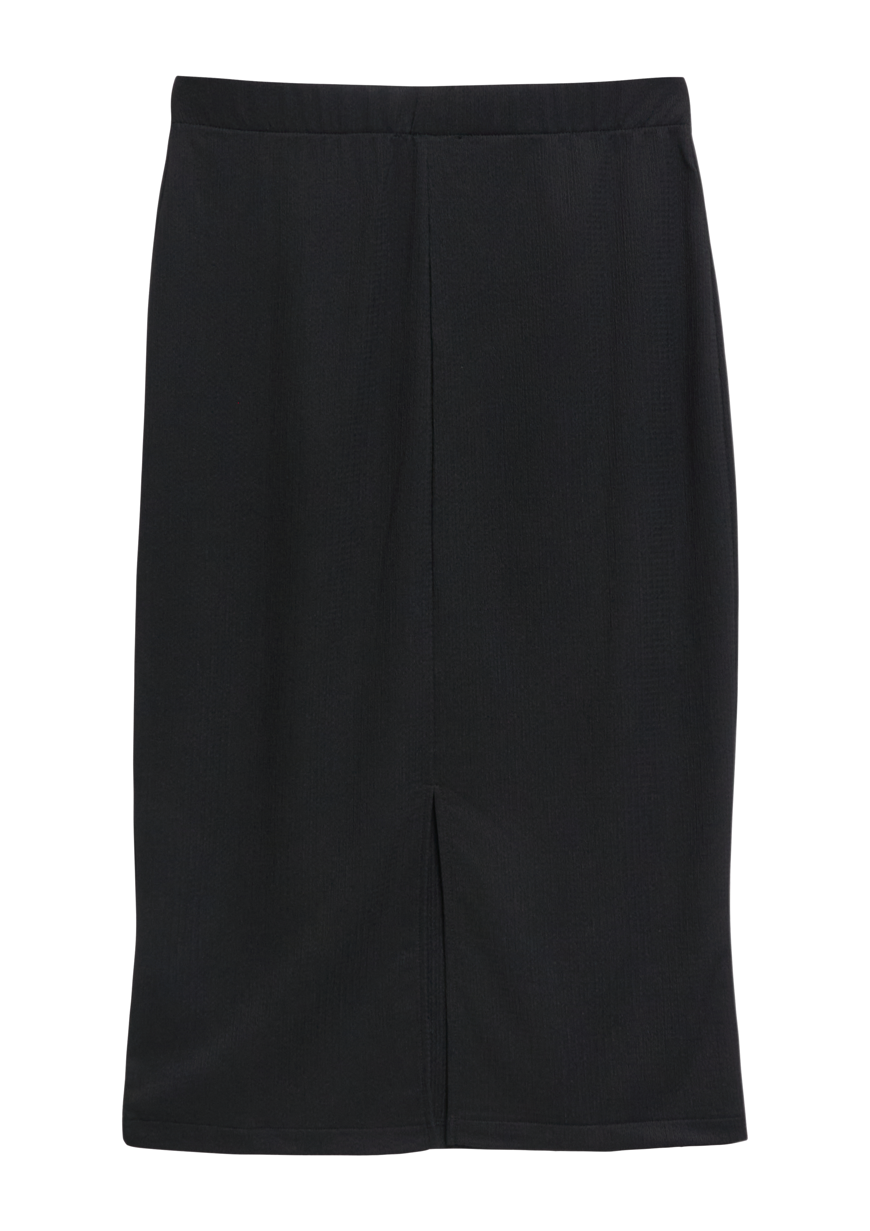 Gestructureerde midirok met split en elastische tailleband