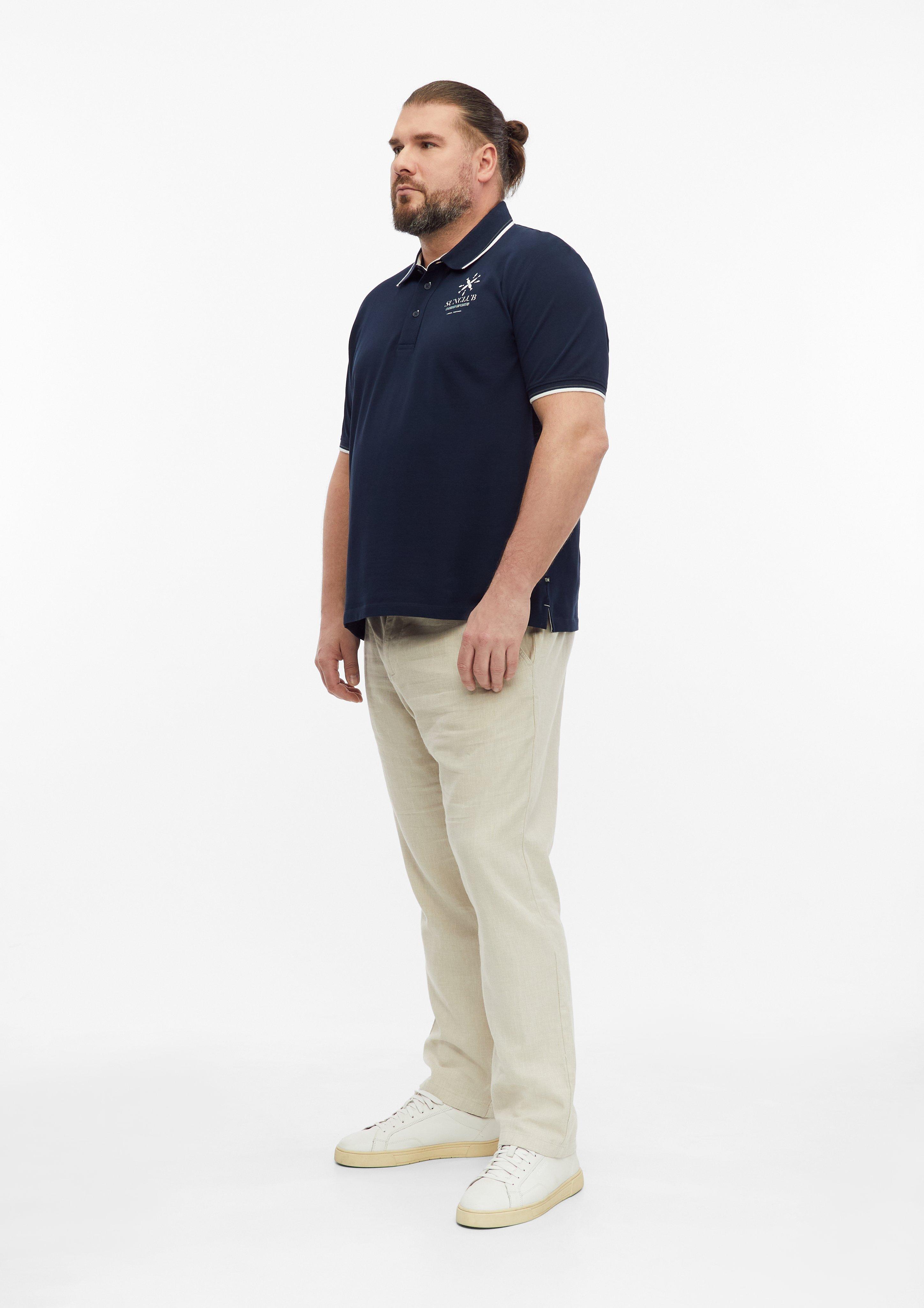 Pánové tričko s límečkem v barvě modrá od s.Oliver Men Big Sizes