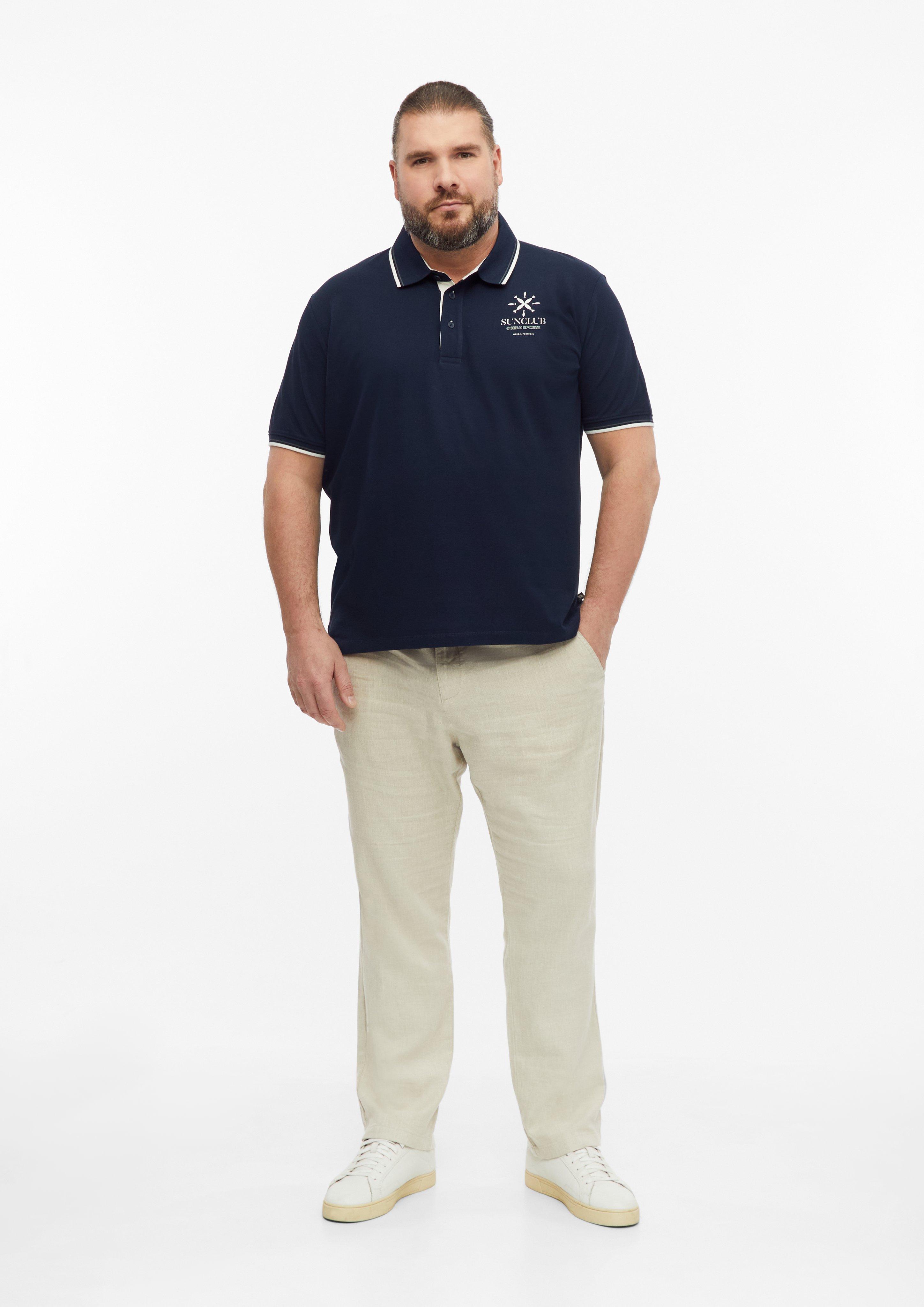 Pánové tričko s límečkem v barvě modrá od s.Oliver Men Big Sizes