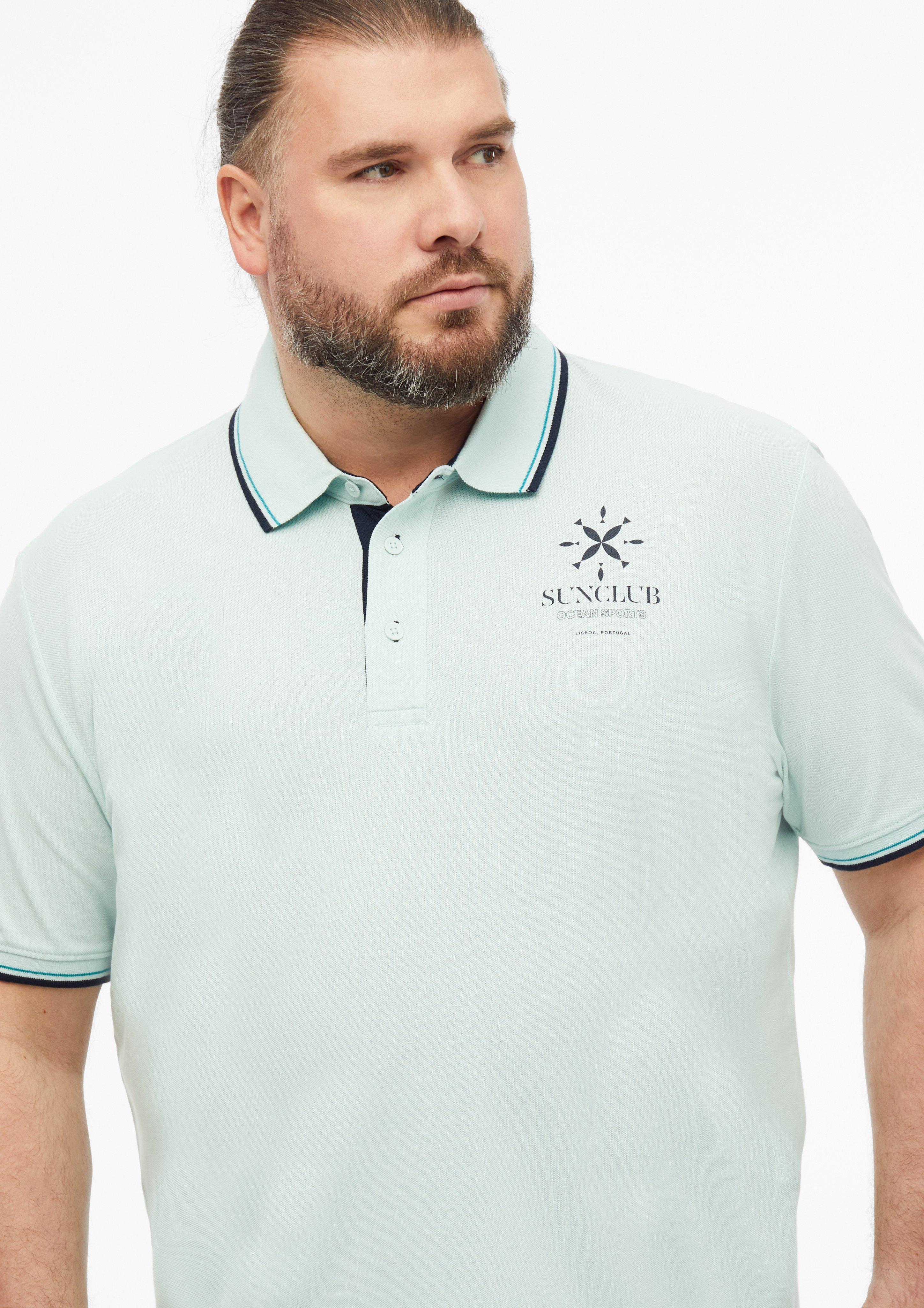 Heren Polo-Shirt in turkooizen van s.Oliver Men Big Sizes