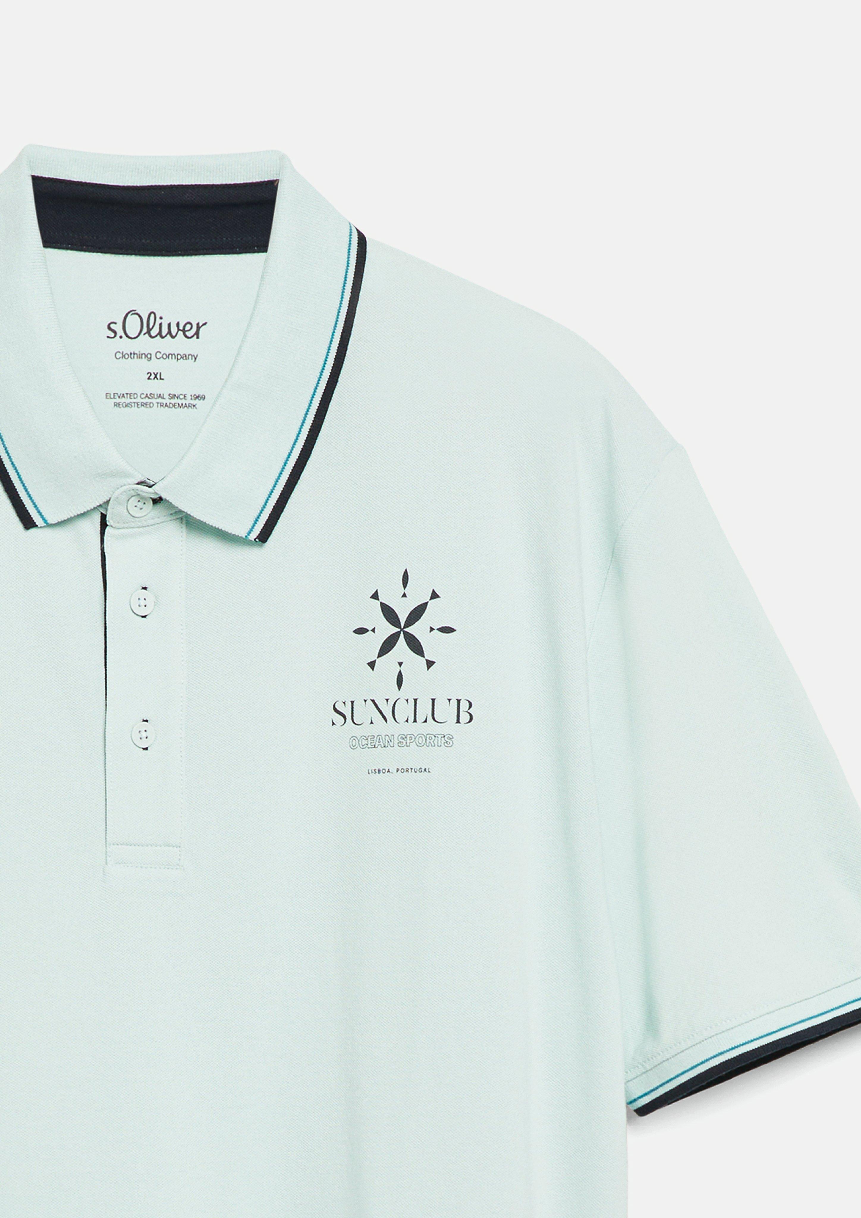 Heren Polo-Shirt in turkooizen van s.Oliver Men Big Sizes