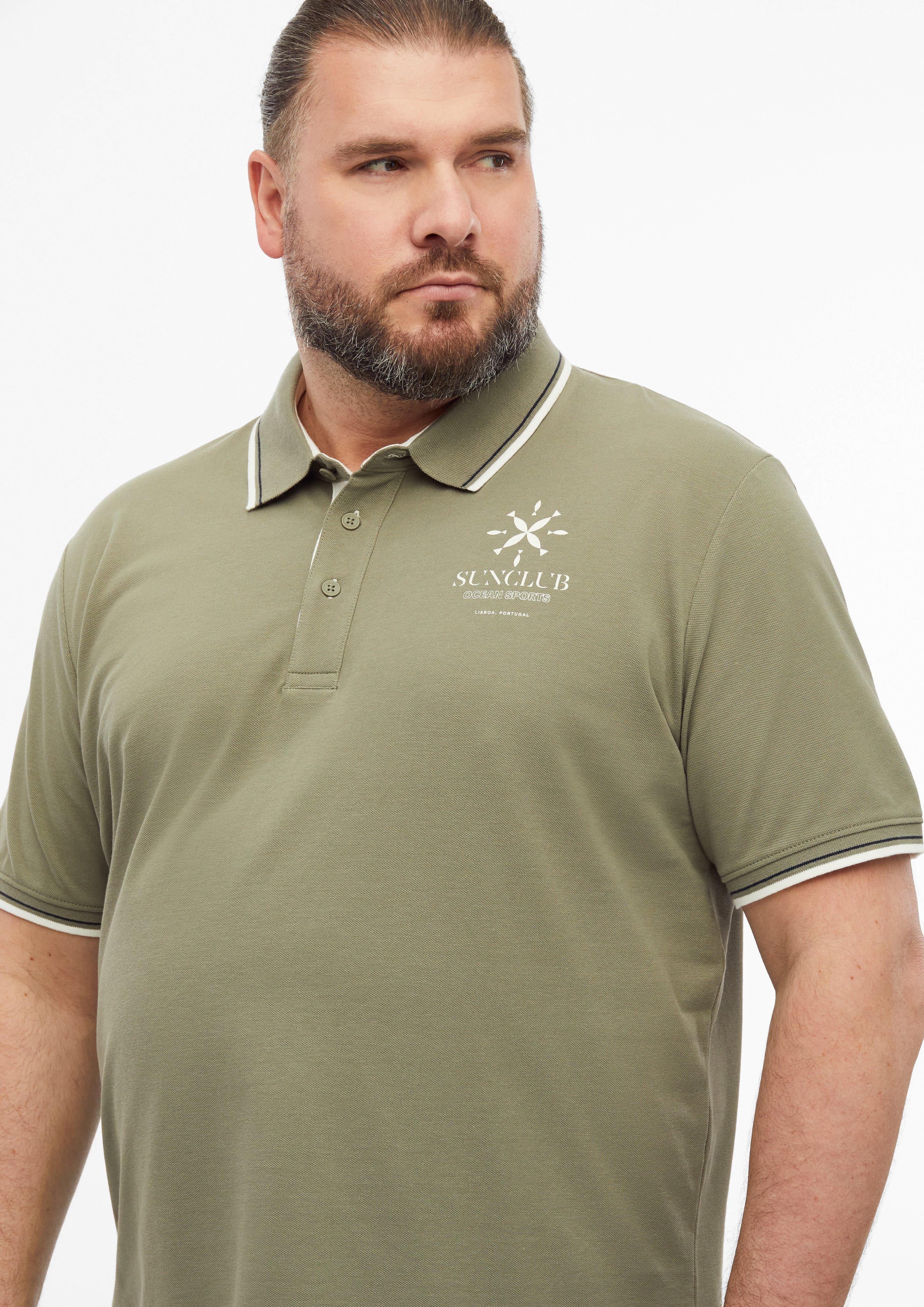 Heren Poloshirt in olijfgroen van s.Oliver Men Big Sizes