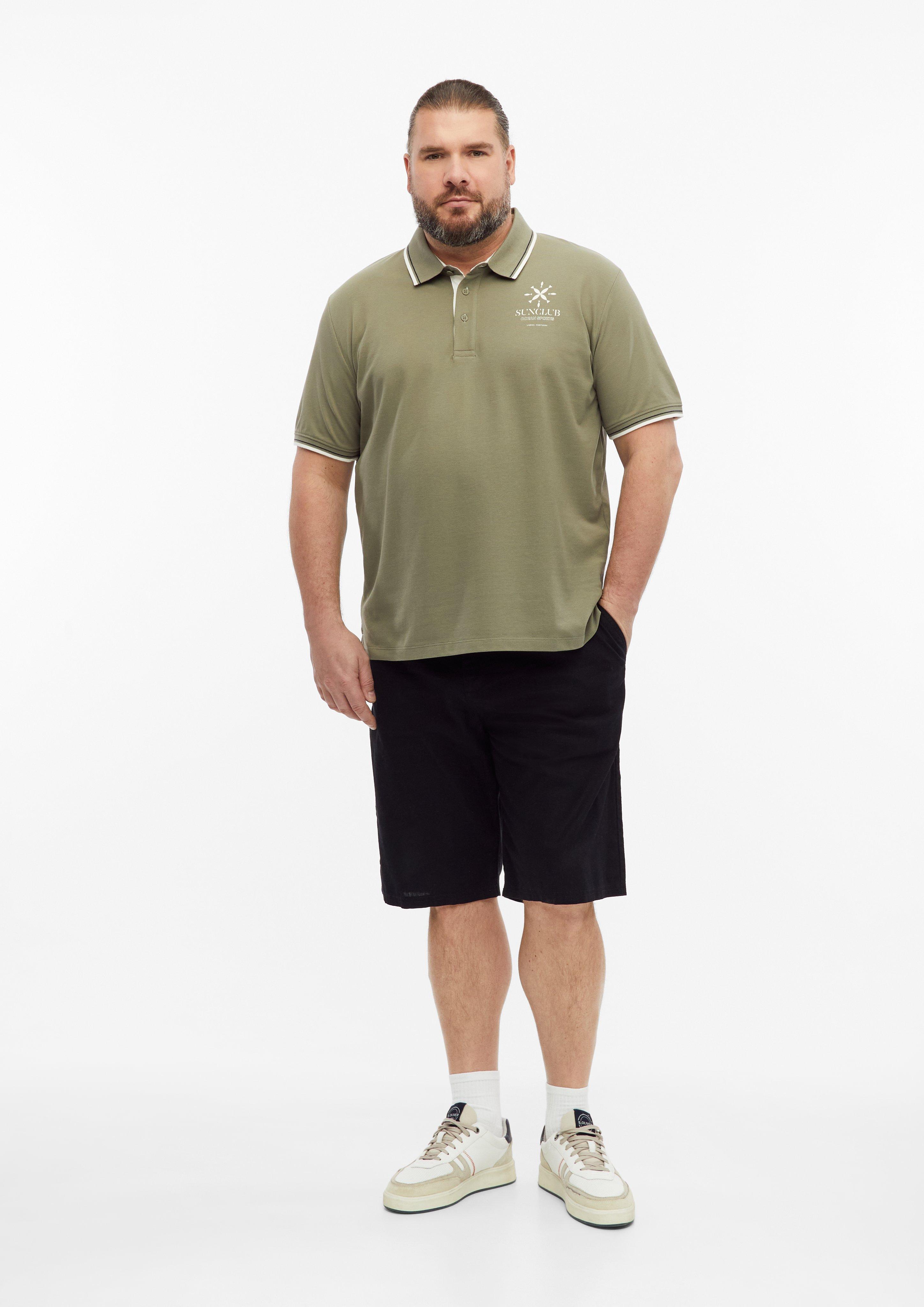 Heren Poloshirt in olijfgroen van s.Oliver Men Big Sizes