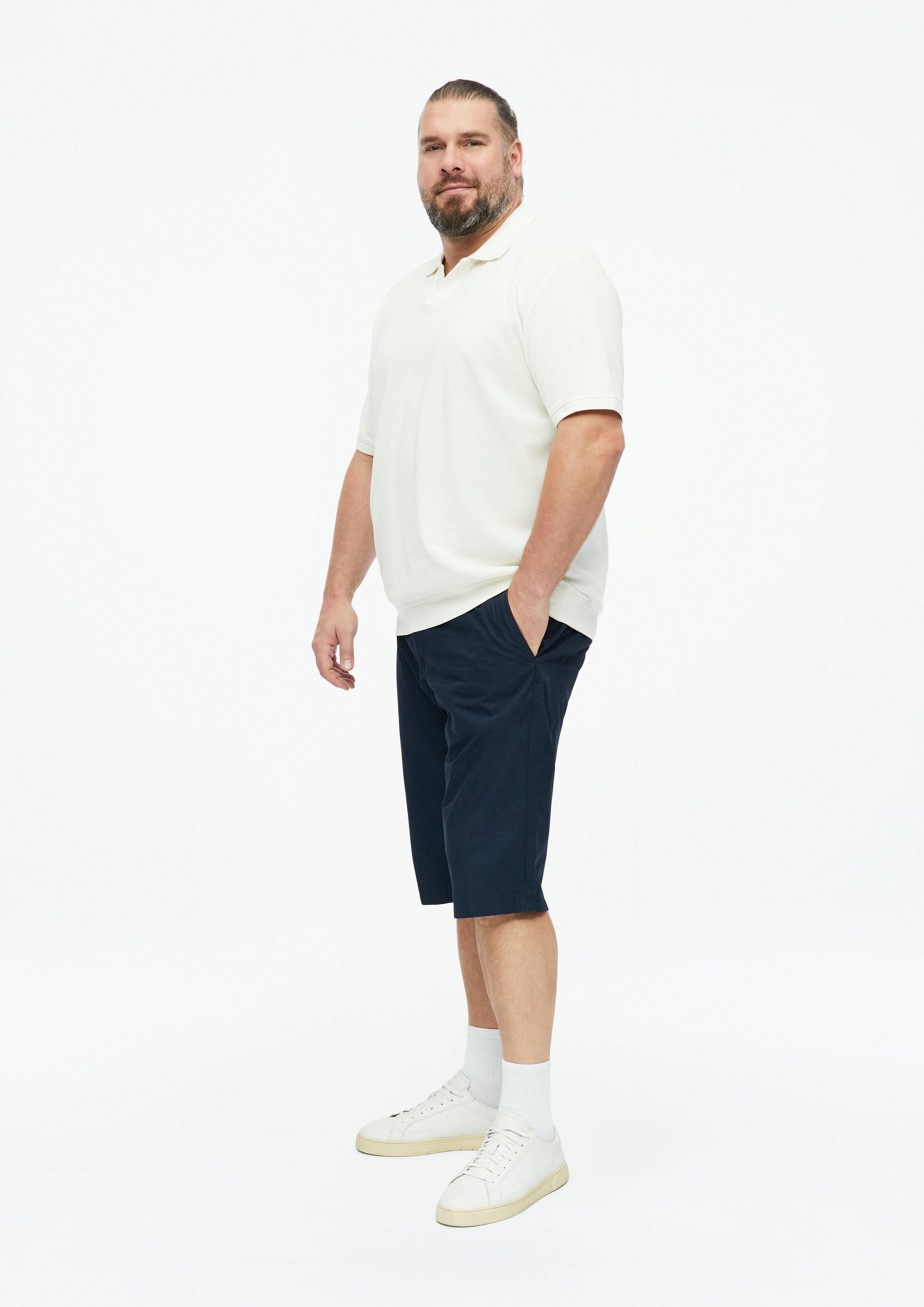 Heren Gestructureerd poloshirt met boorden in wit van s.Oliver Men Big Sizes