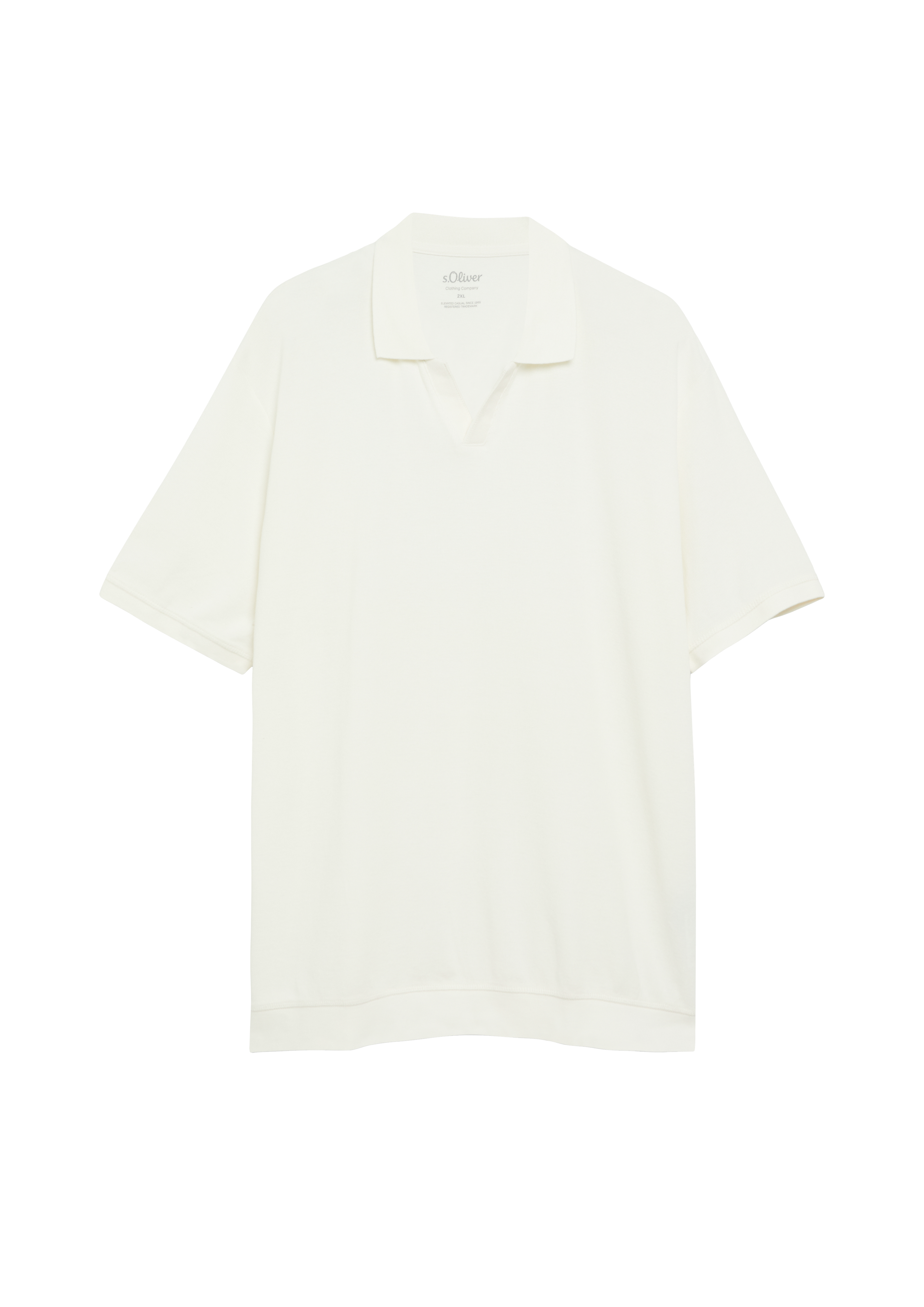 Gestructureerd poloshirt met boorden