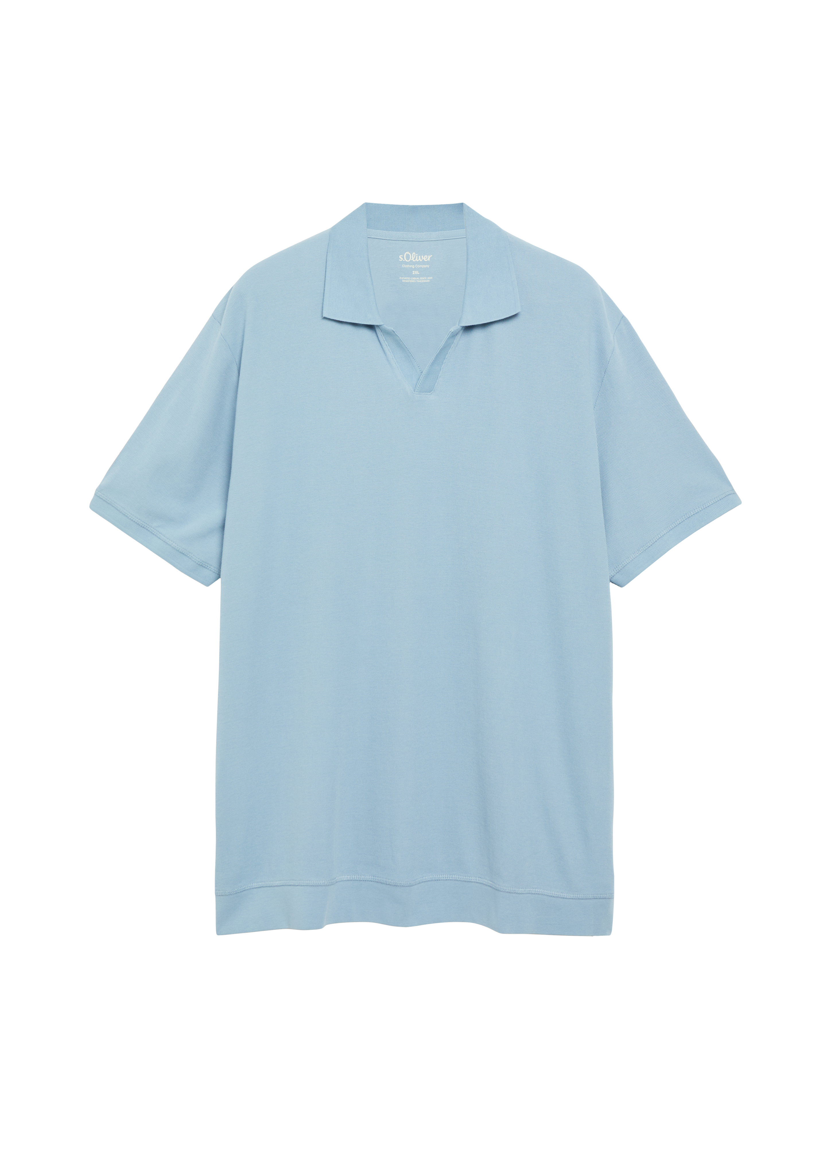 Gestructureerd poloshirt met boorden