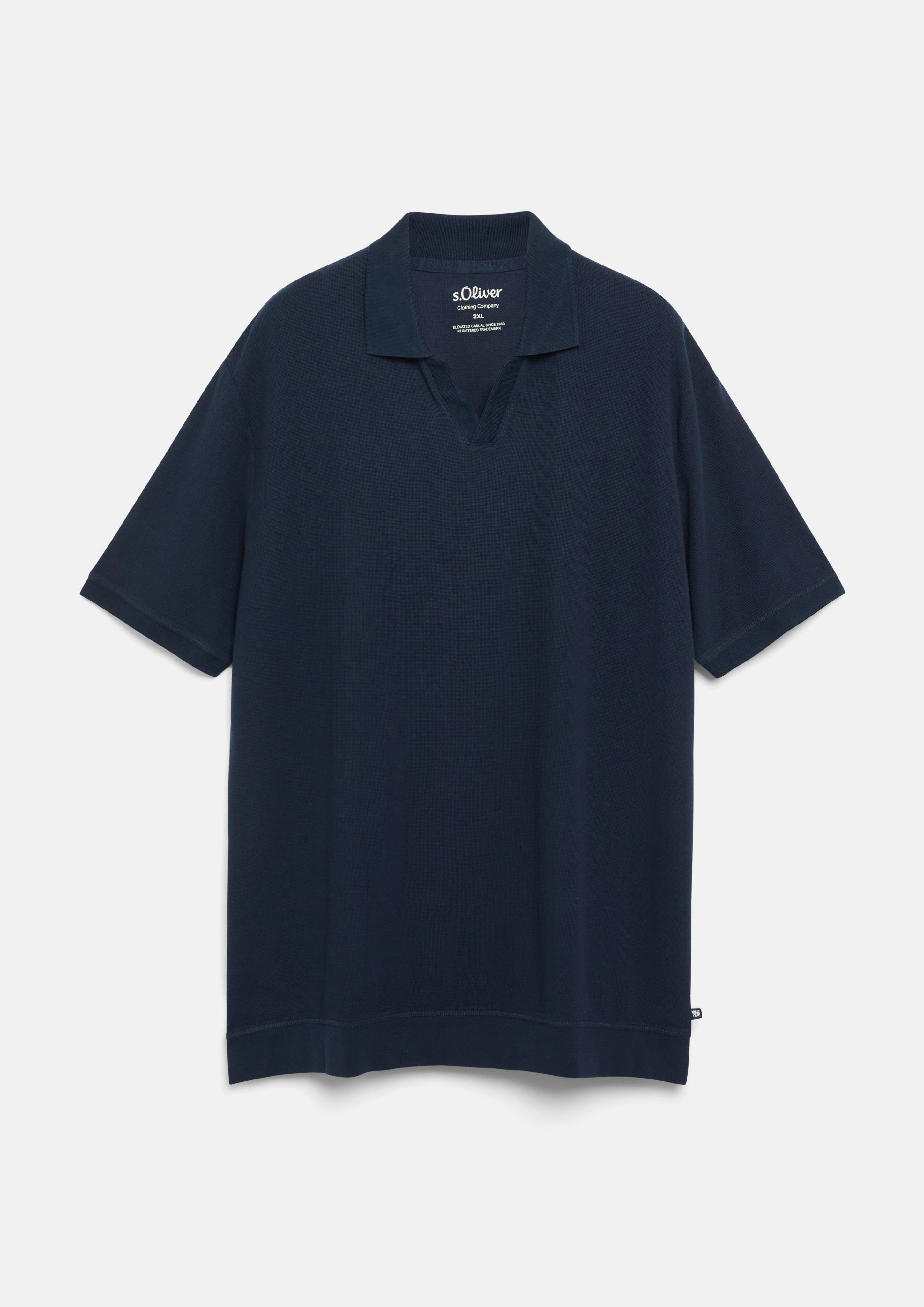 Herren Strukturiertes Poloshirt mit Bündchen in  von s.Oliver Men Big Sizes