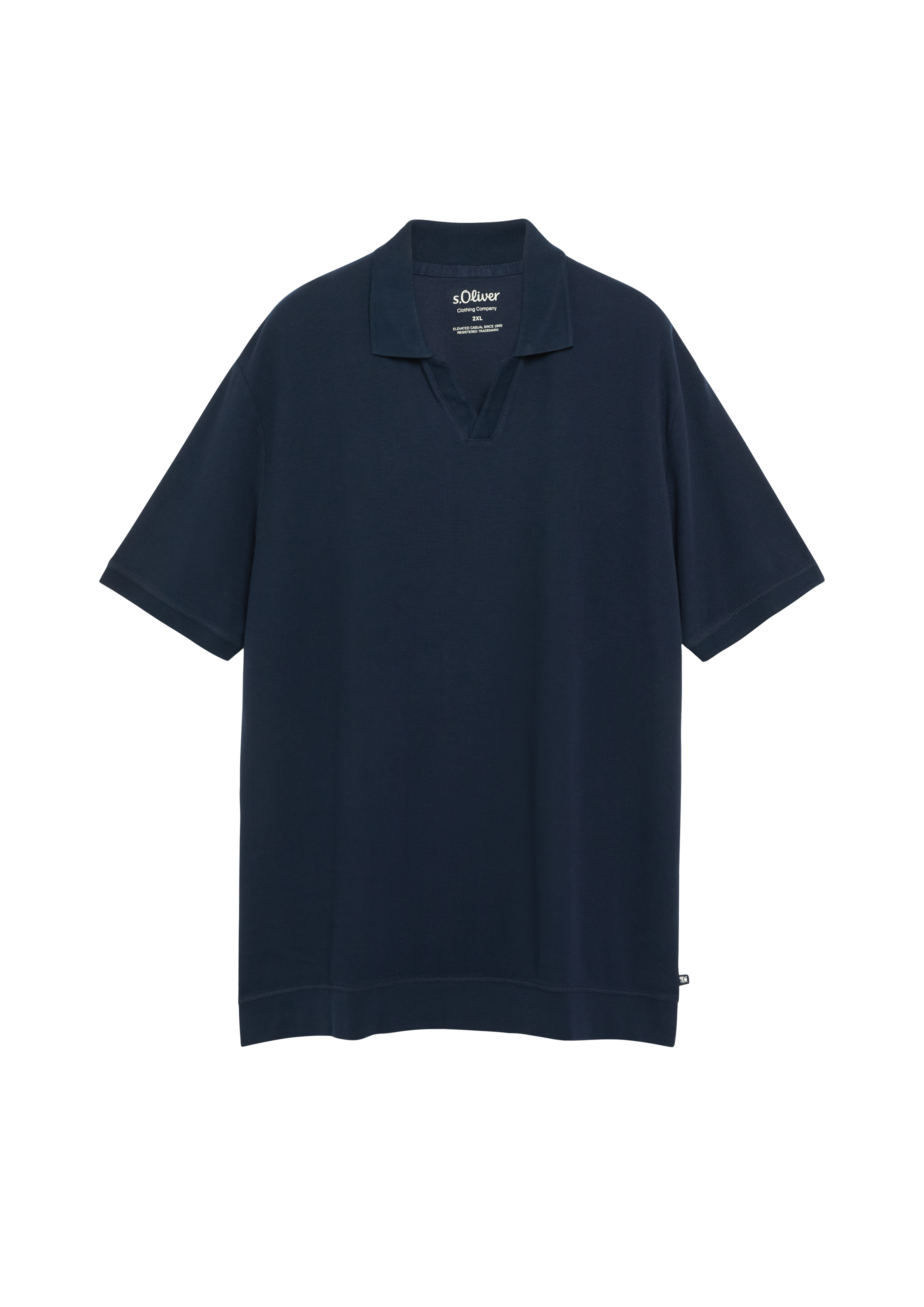 Strukturiertes Poloshirt mit Bündchen