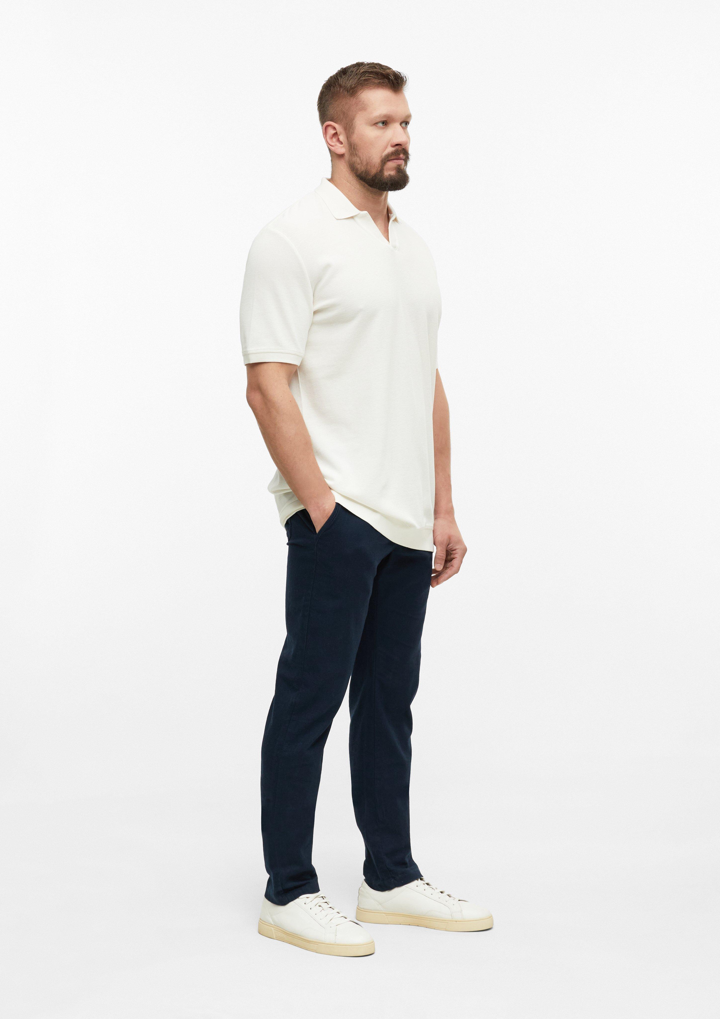 Pánové tričko s límečkem v barvě bílá od s.Oliver Men Tall Sizes