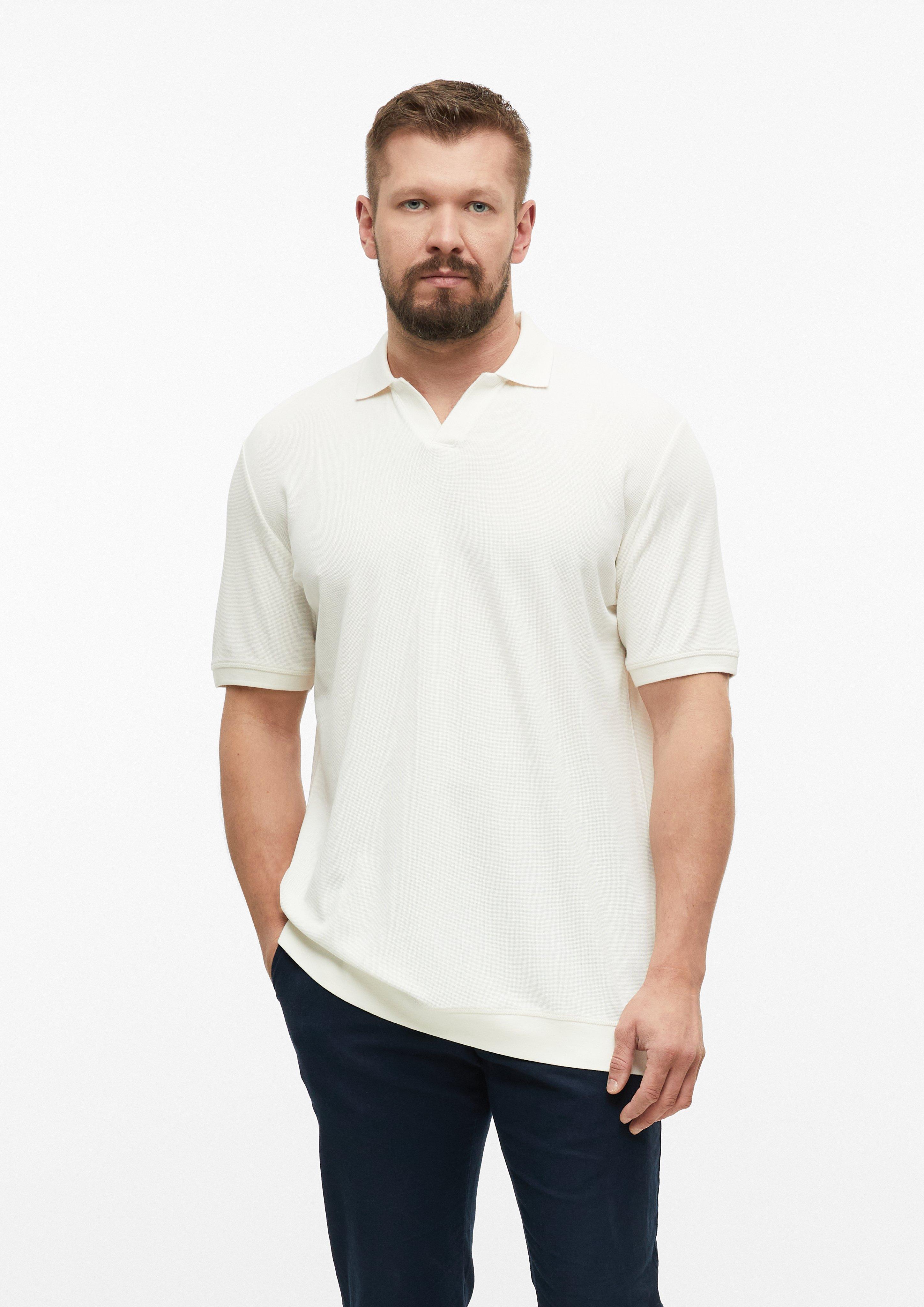 Pánové tričko s límečkem v barvě bílá od s.Oliver Men Tall Sizes
