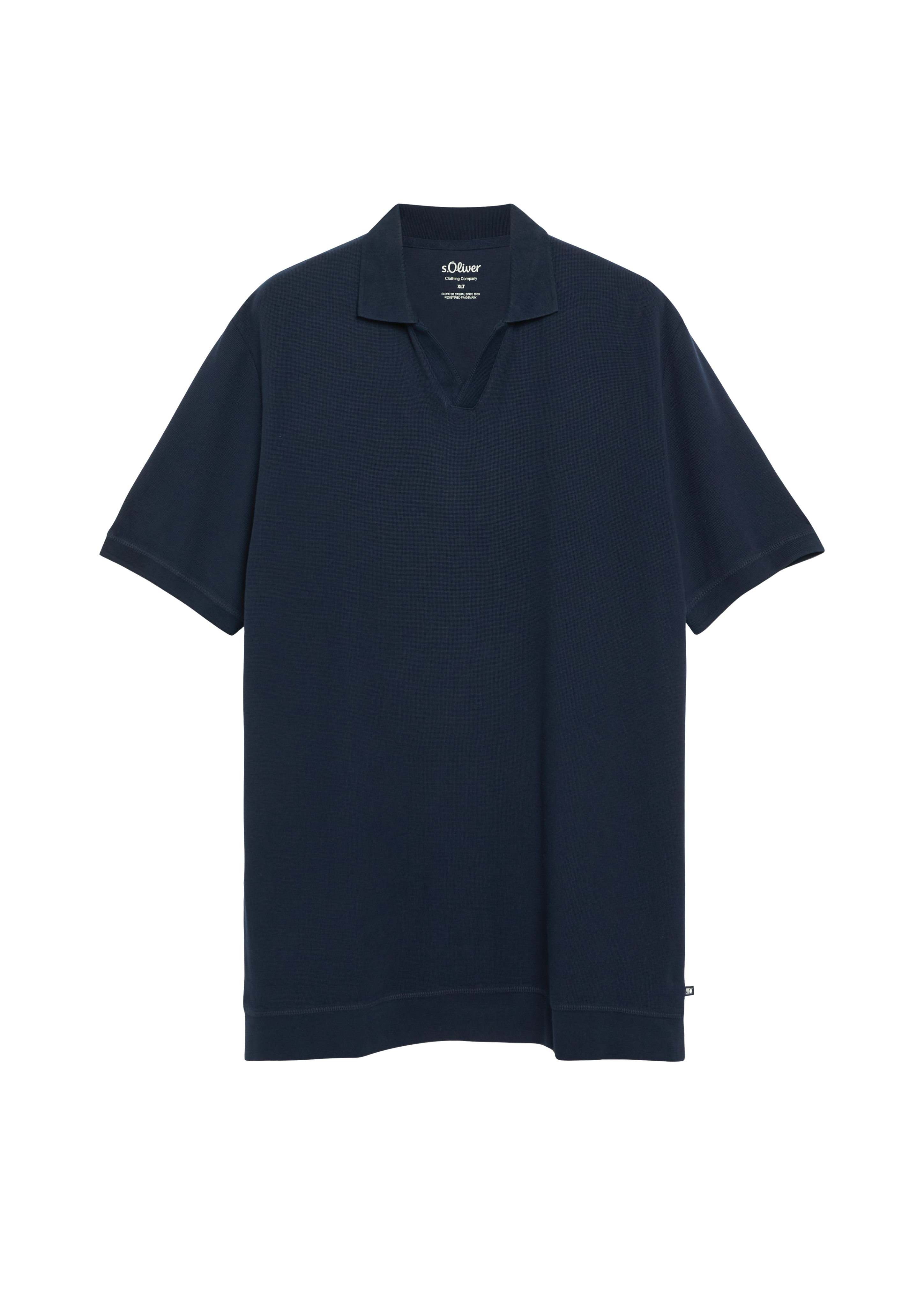 Gestructureerd poloshirt met boorden