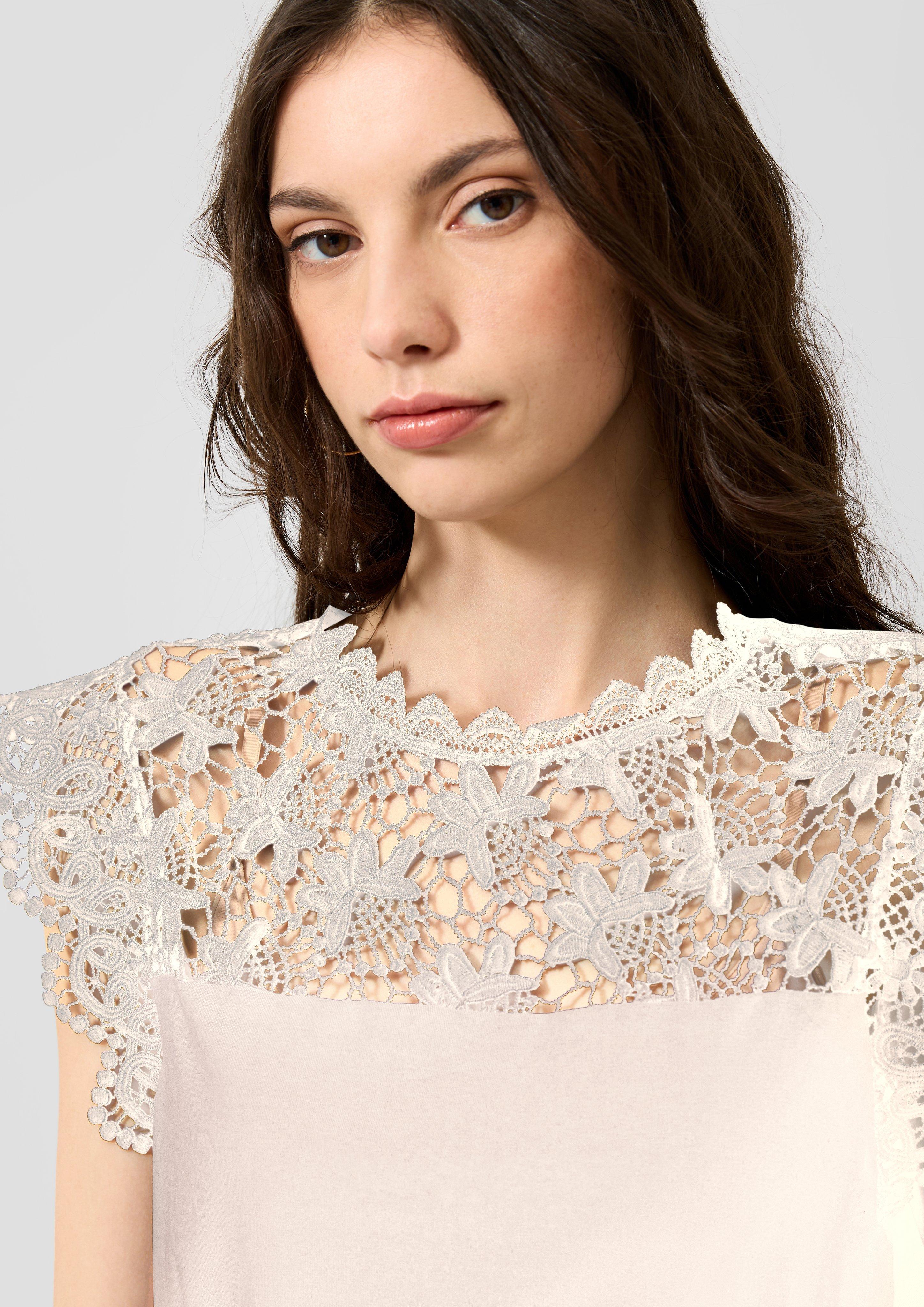 Women T-Shirt in beige by QS