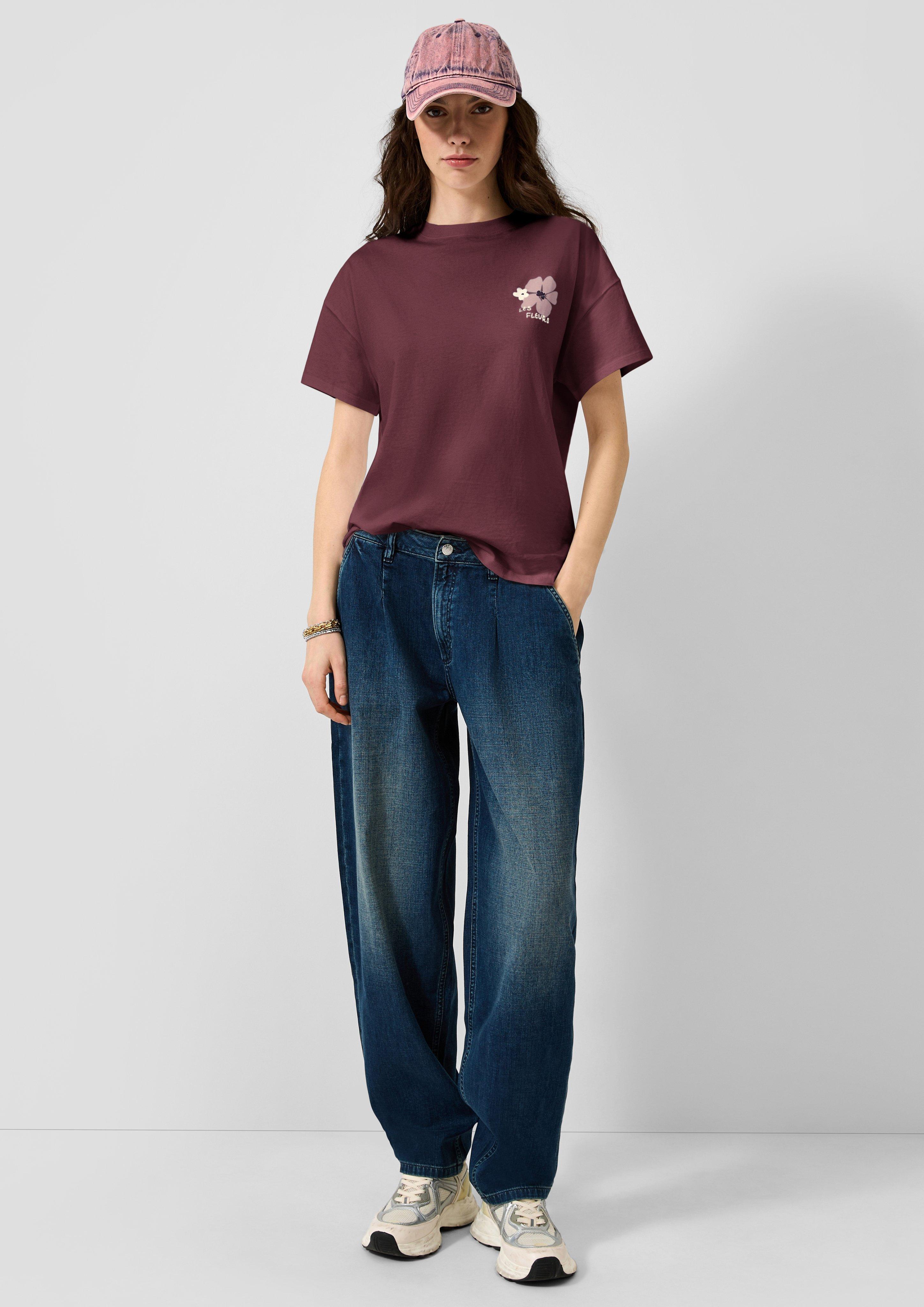 Women T-Shirt in red by QS