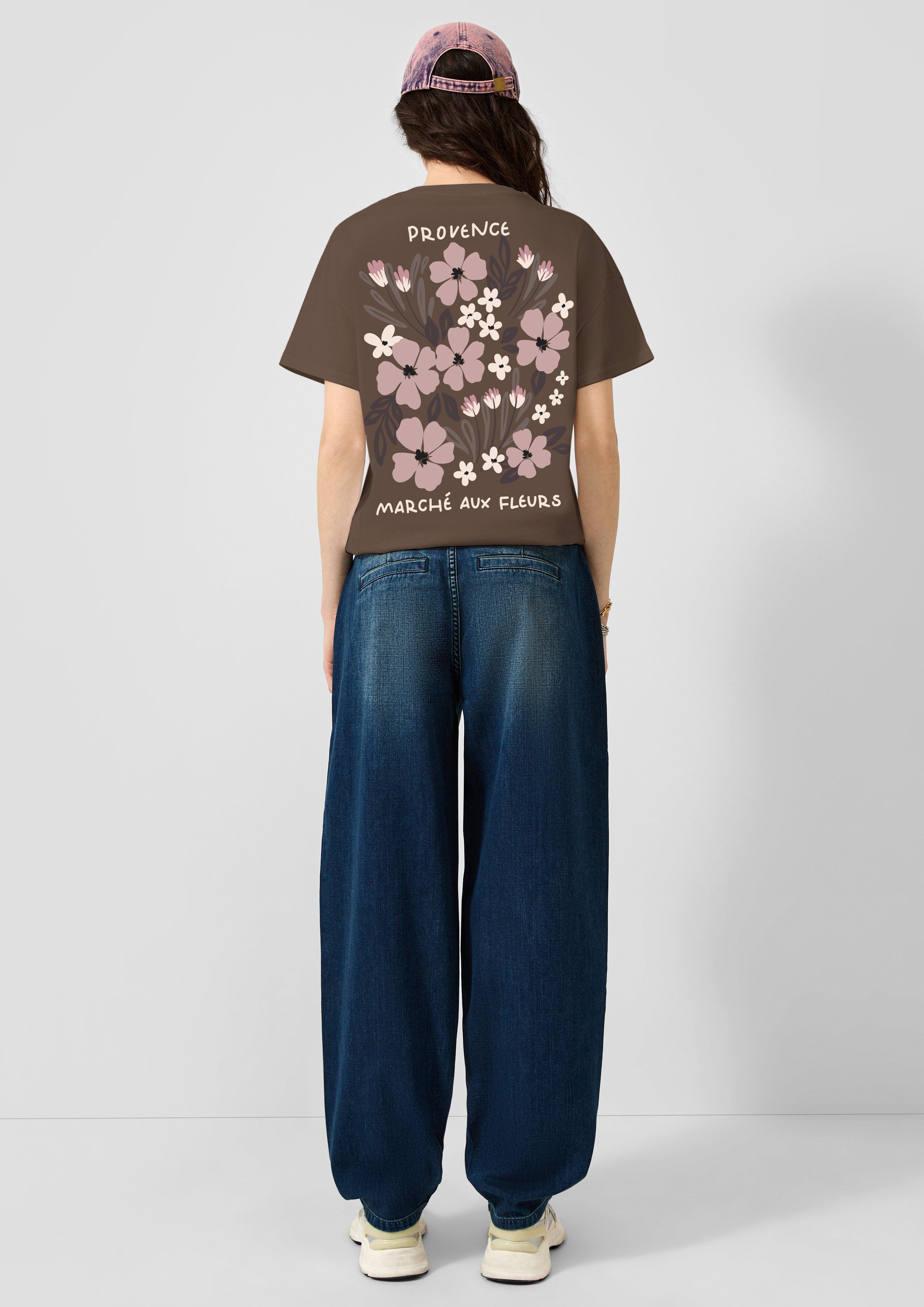 Women T-Shirt in brown by QS