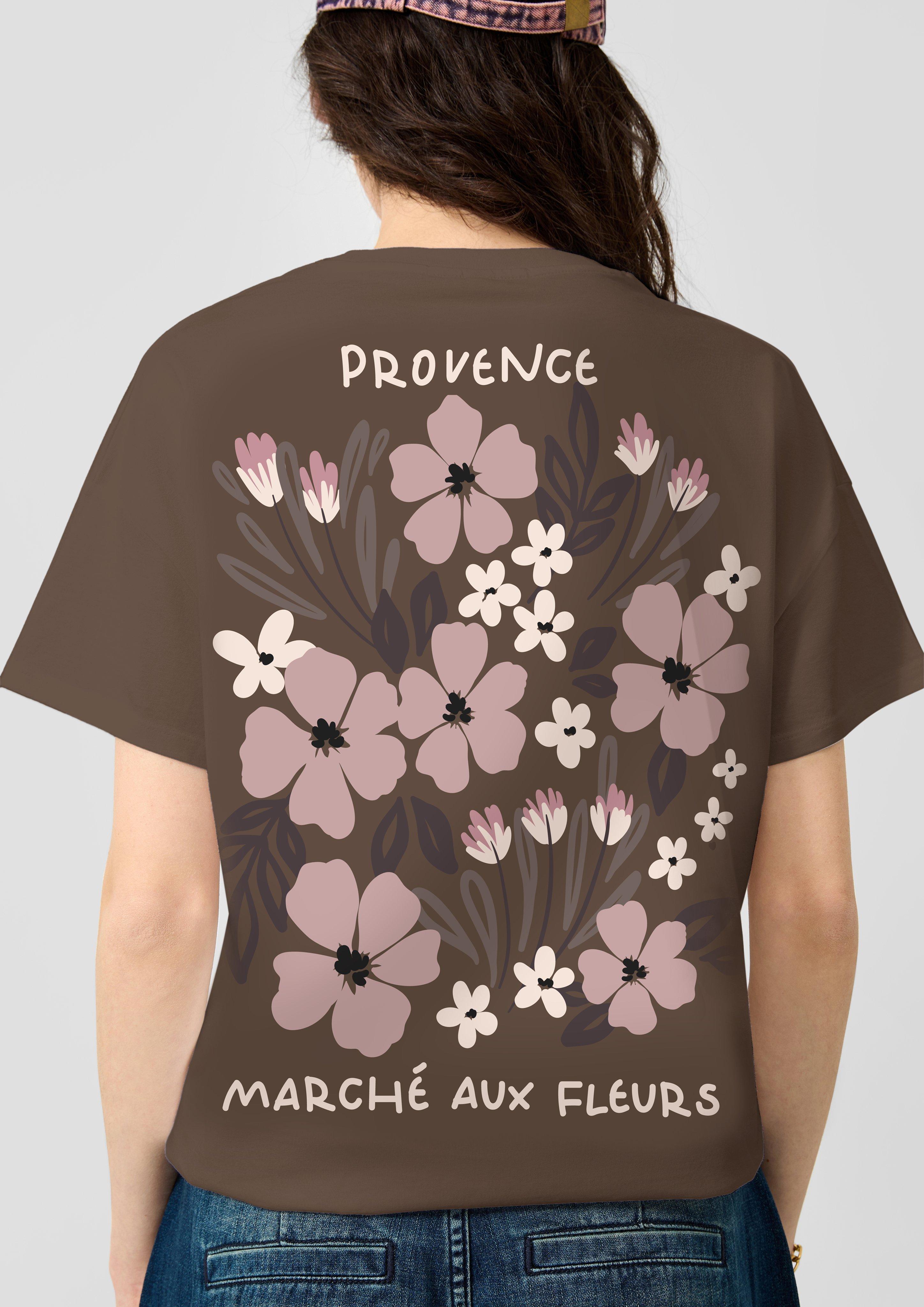 Women T-Shirt in brown by QS