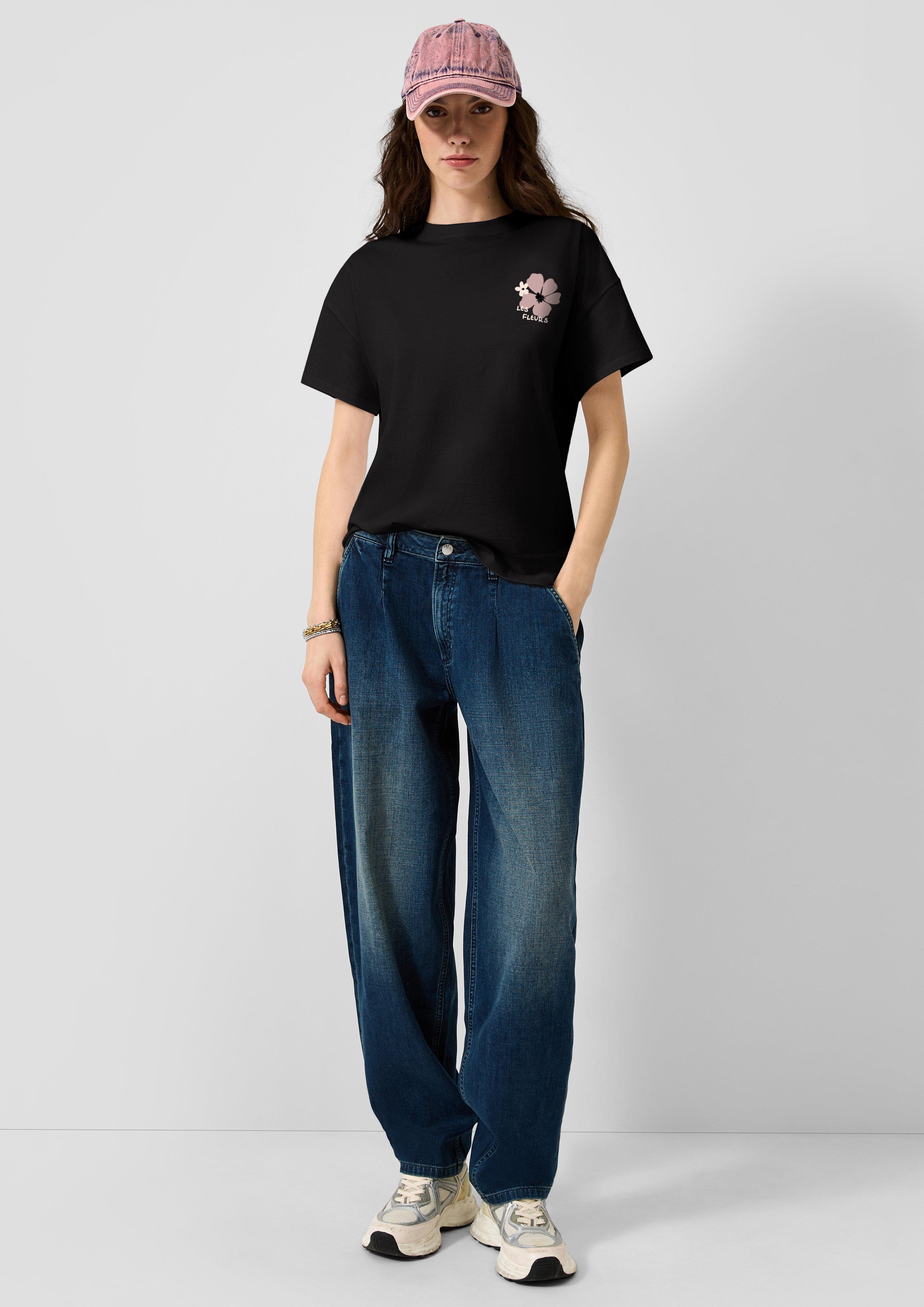 Women T-Shirt in black by QS