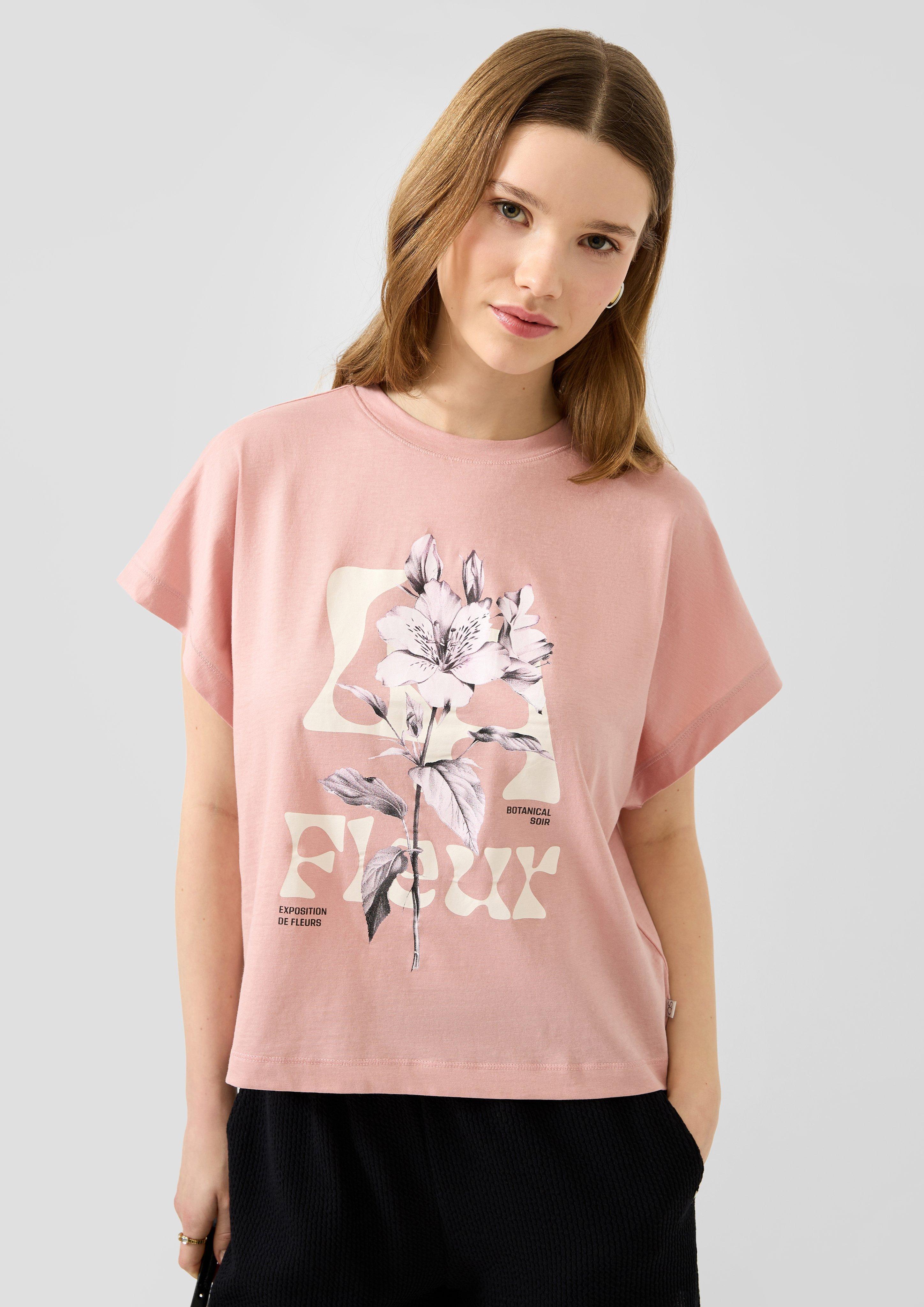 Women Cotton shirt with front print in  by QS