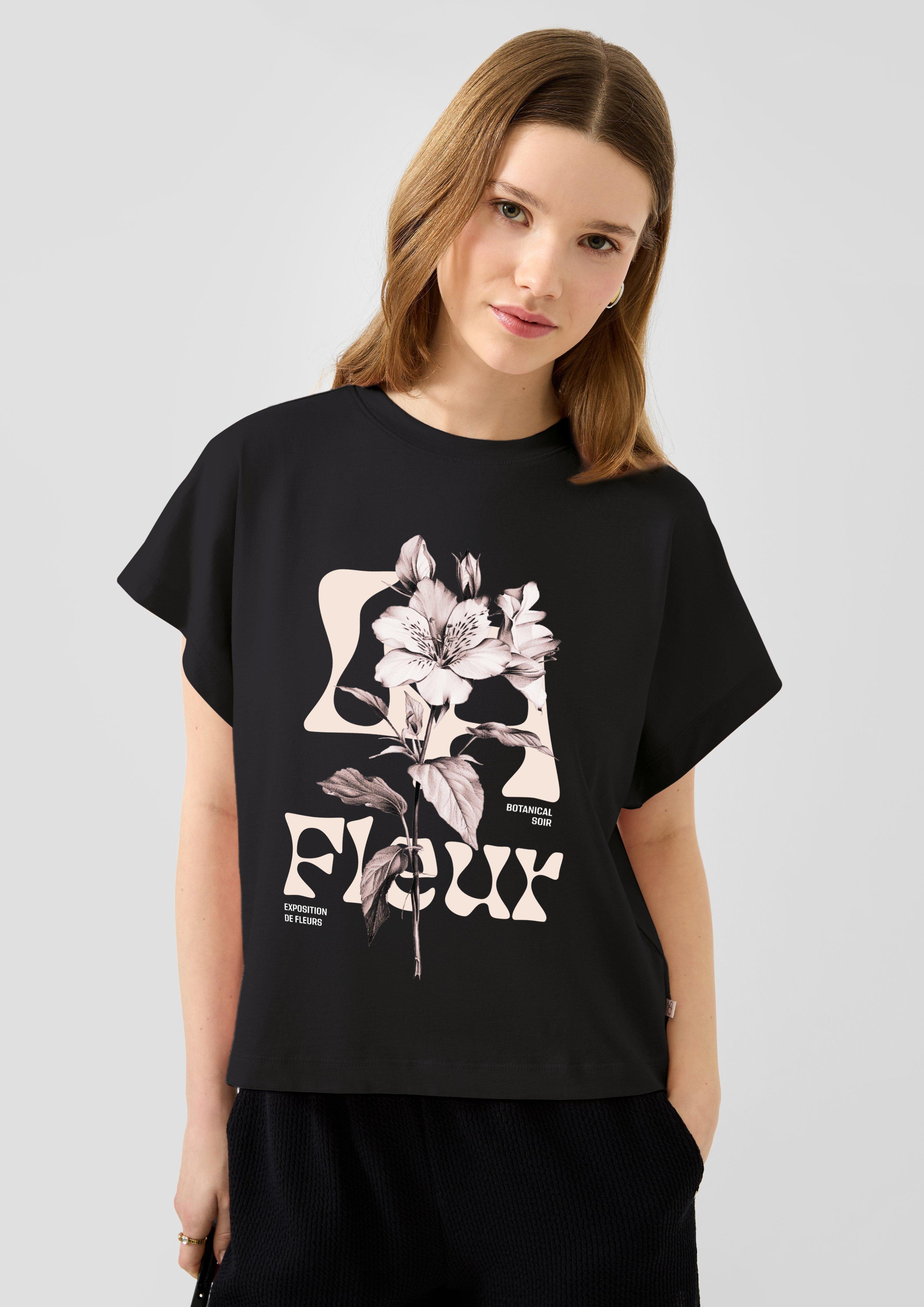 Women T-Shirt in black by QS