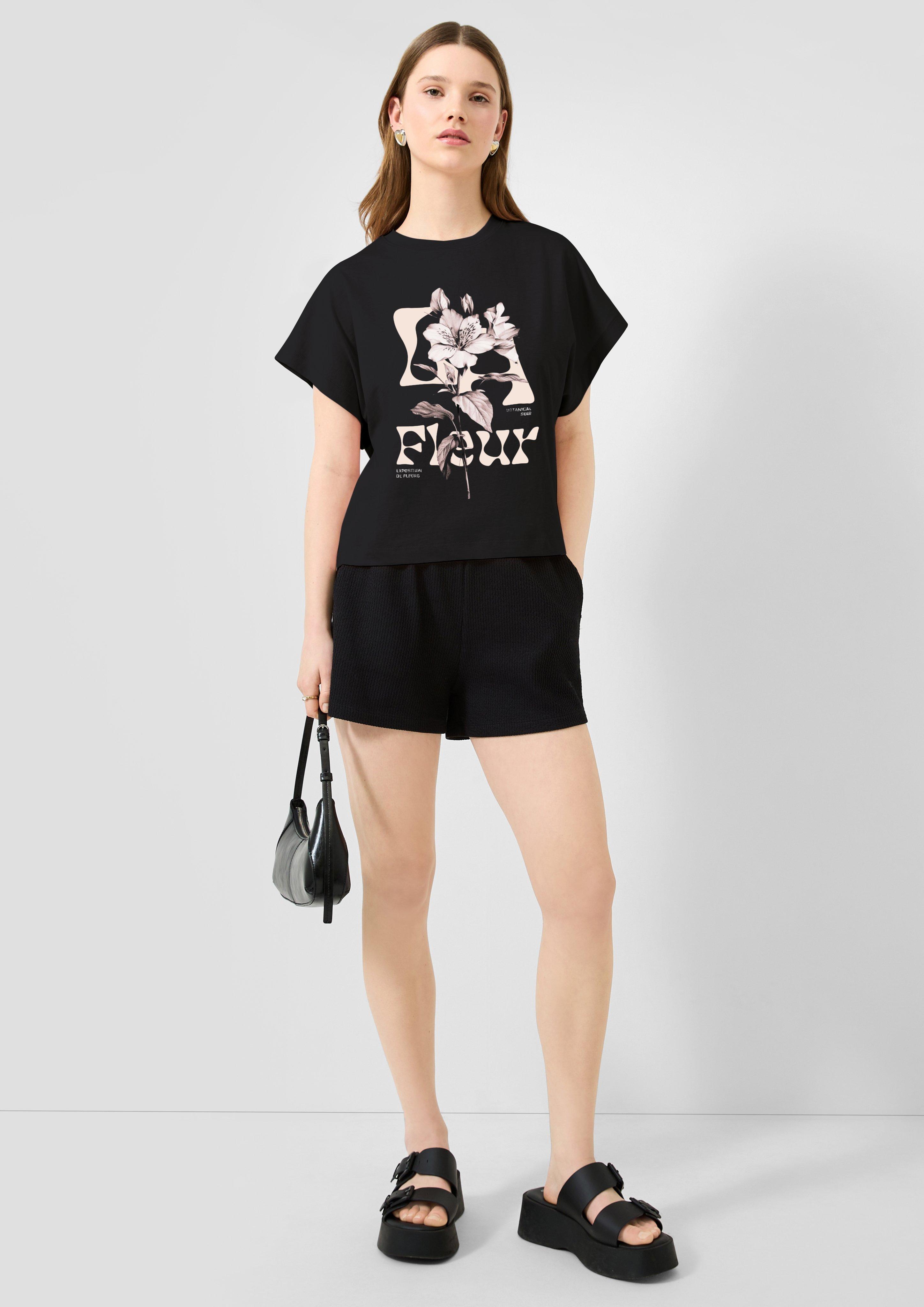 Women T-Shirt in black by QS