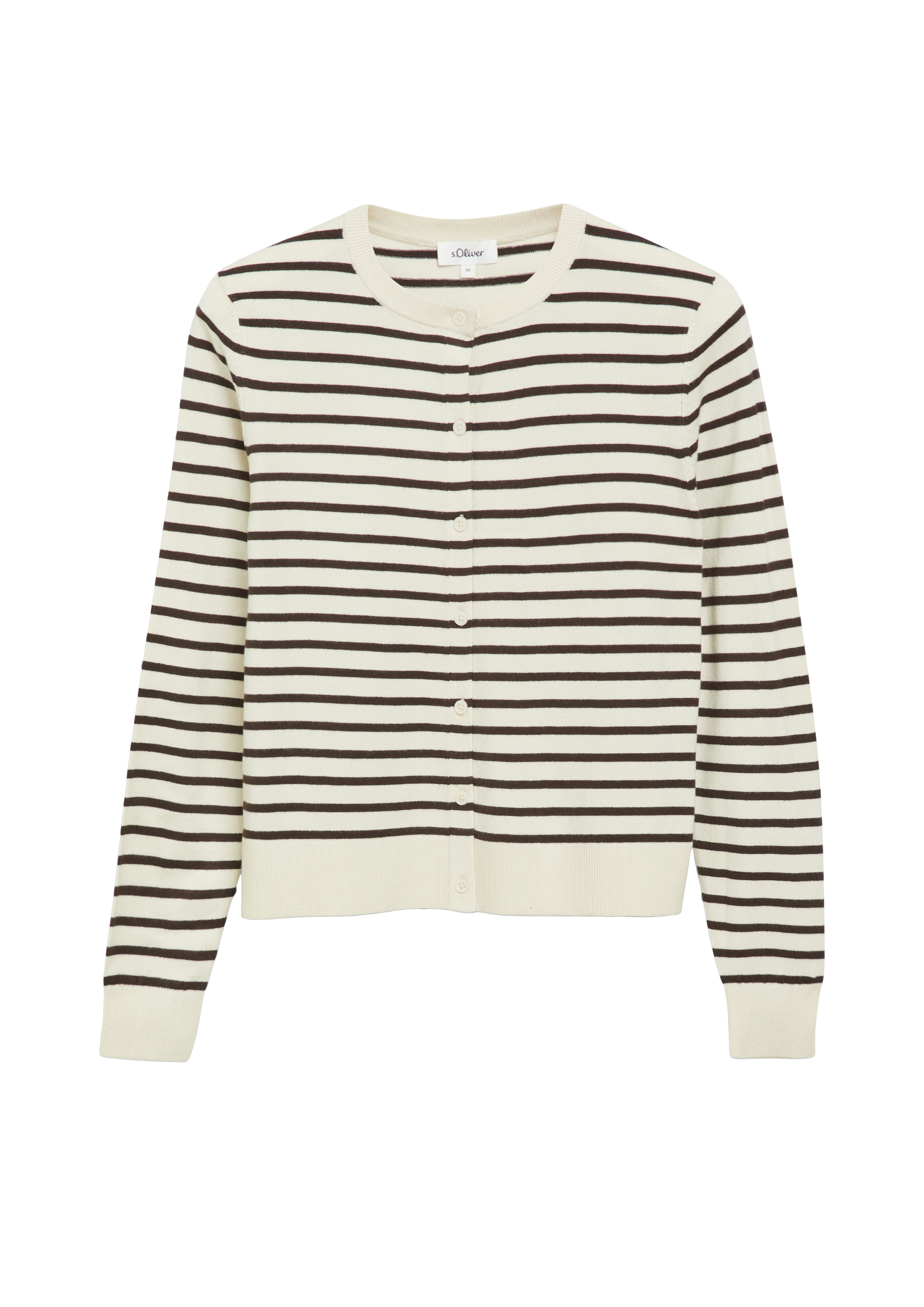 Gestreepte vest met knoopsluiting