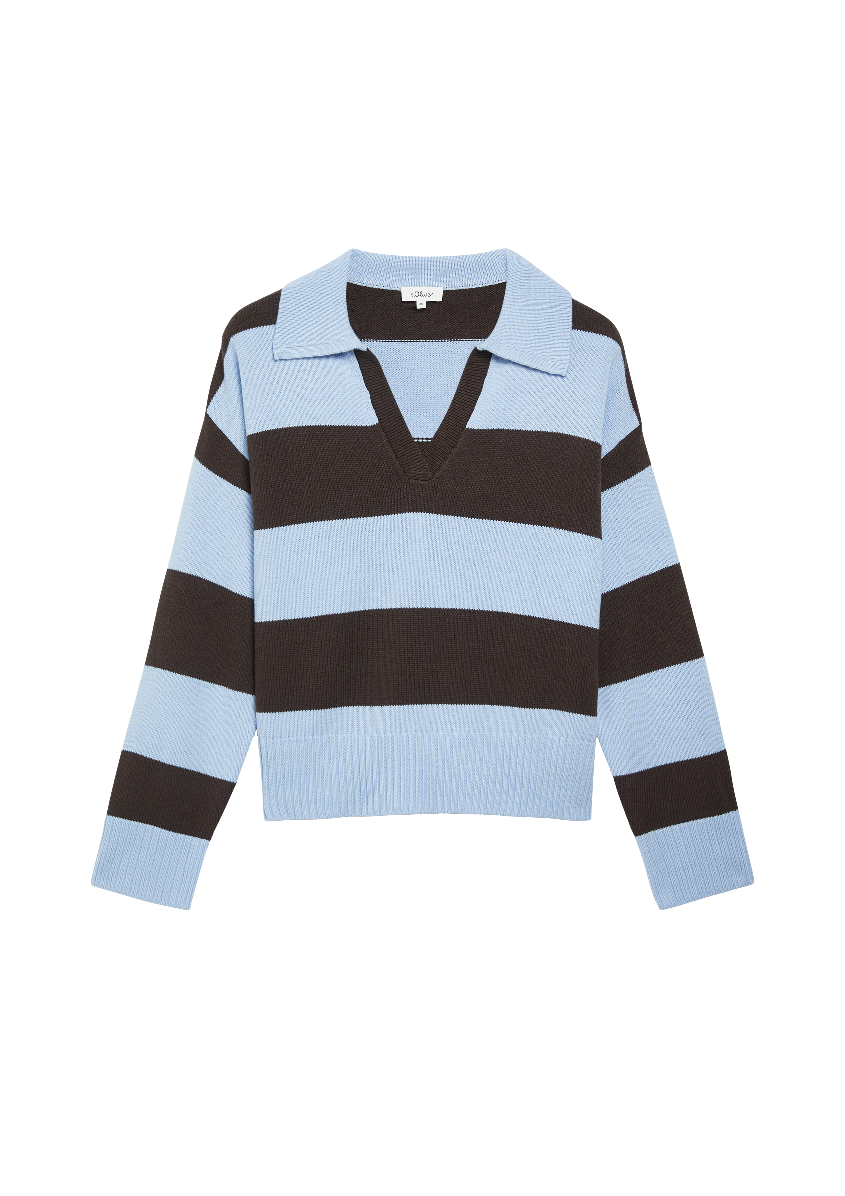 Strick-Polo mit Streifen