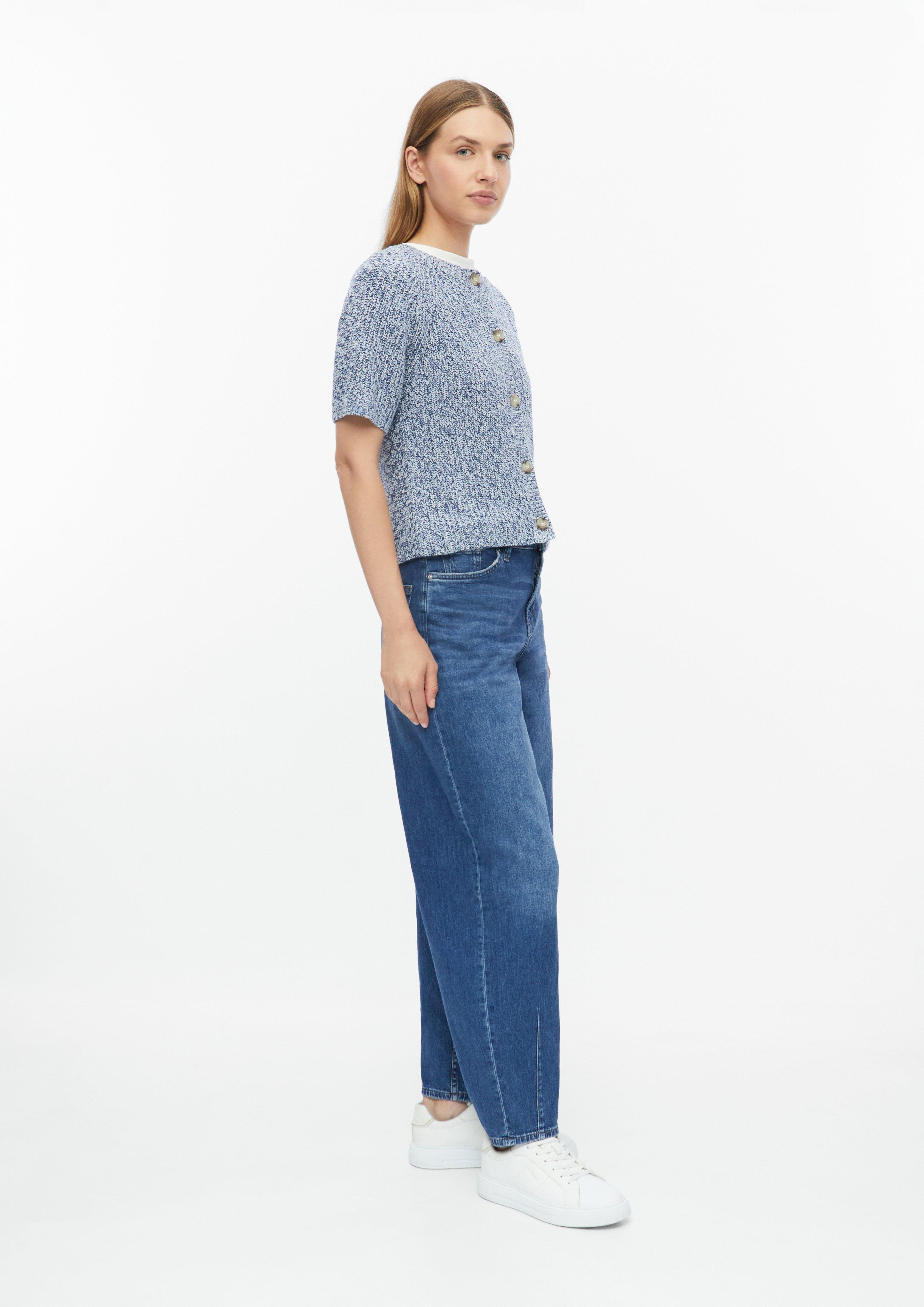 Damen Melierte Strickjacke mit Knöpfen in blau von s.Oliver
