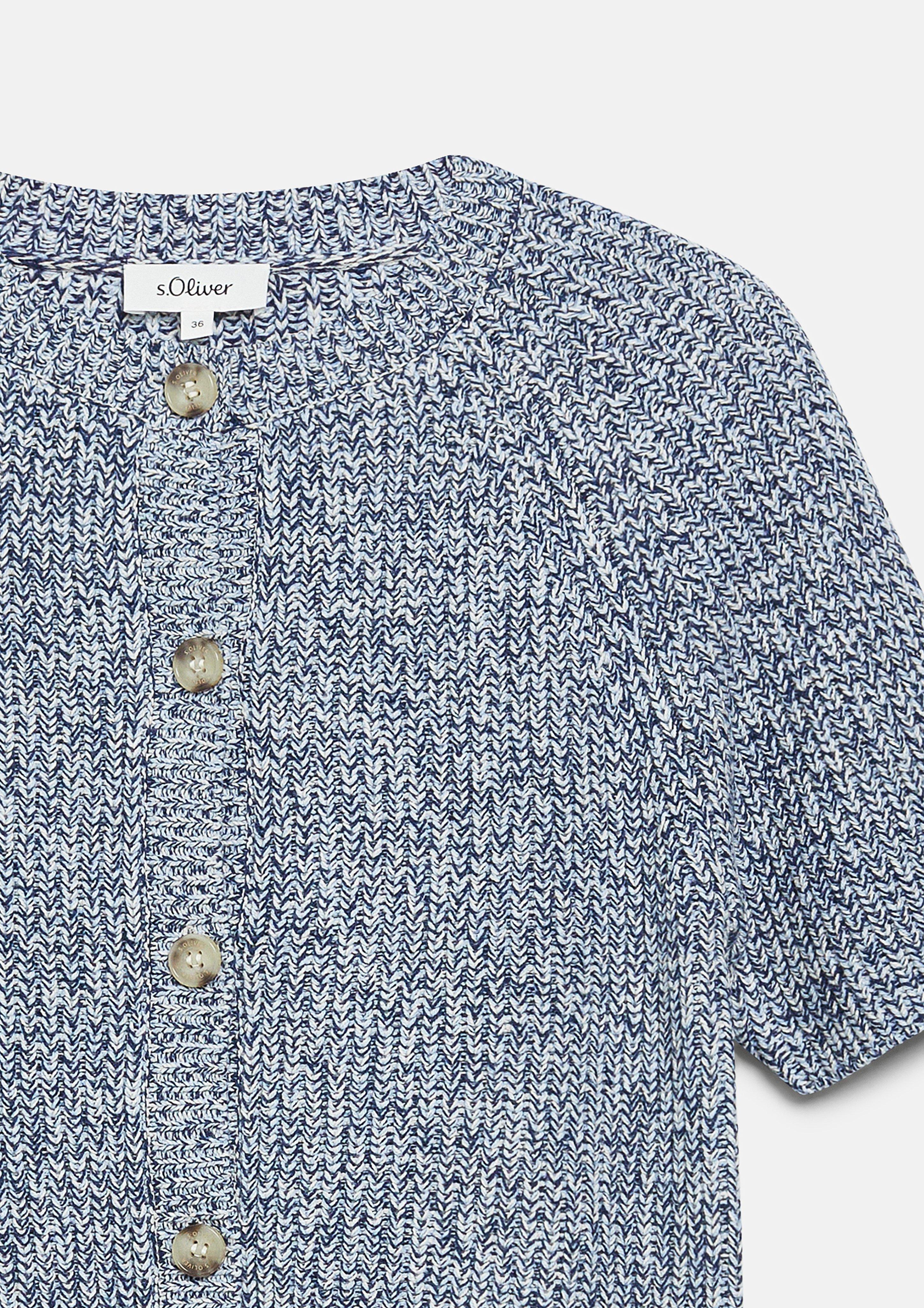 Dames Gebreid vest in blauw van s.Oliver