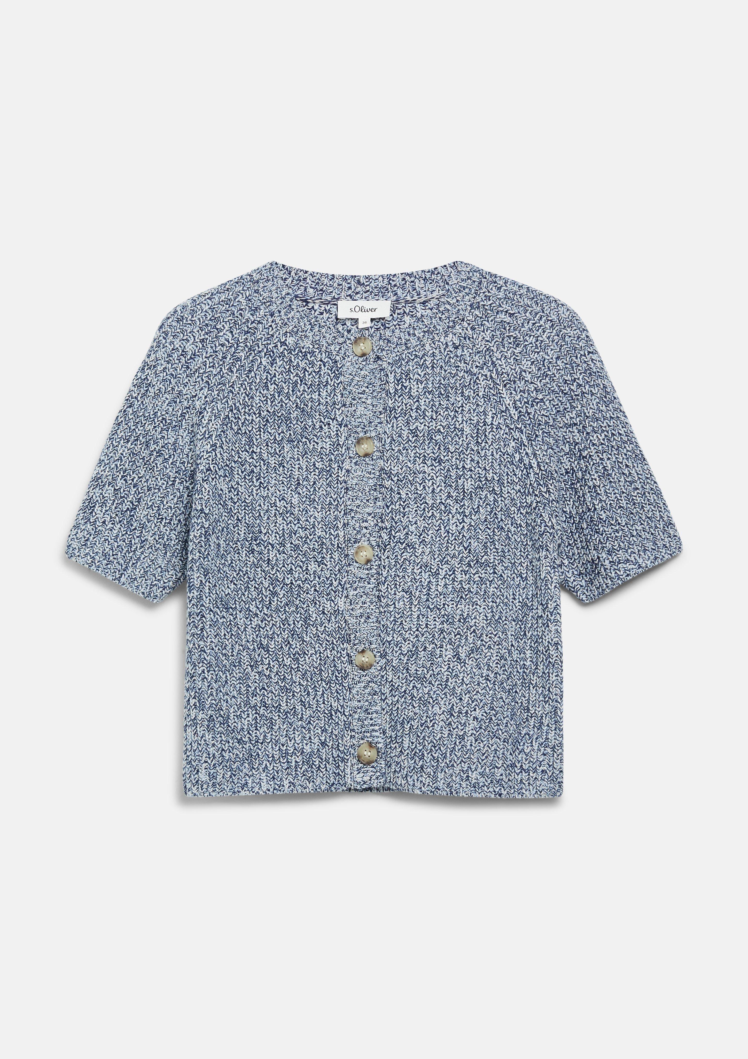 Dames Gebreid Vest in donkerblauw van s.Oliver