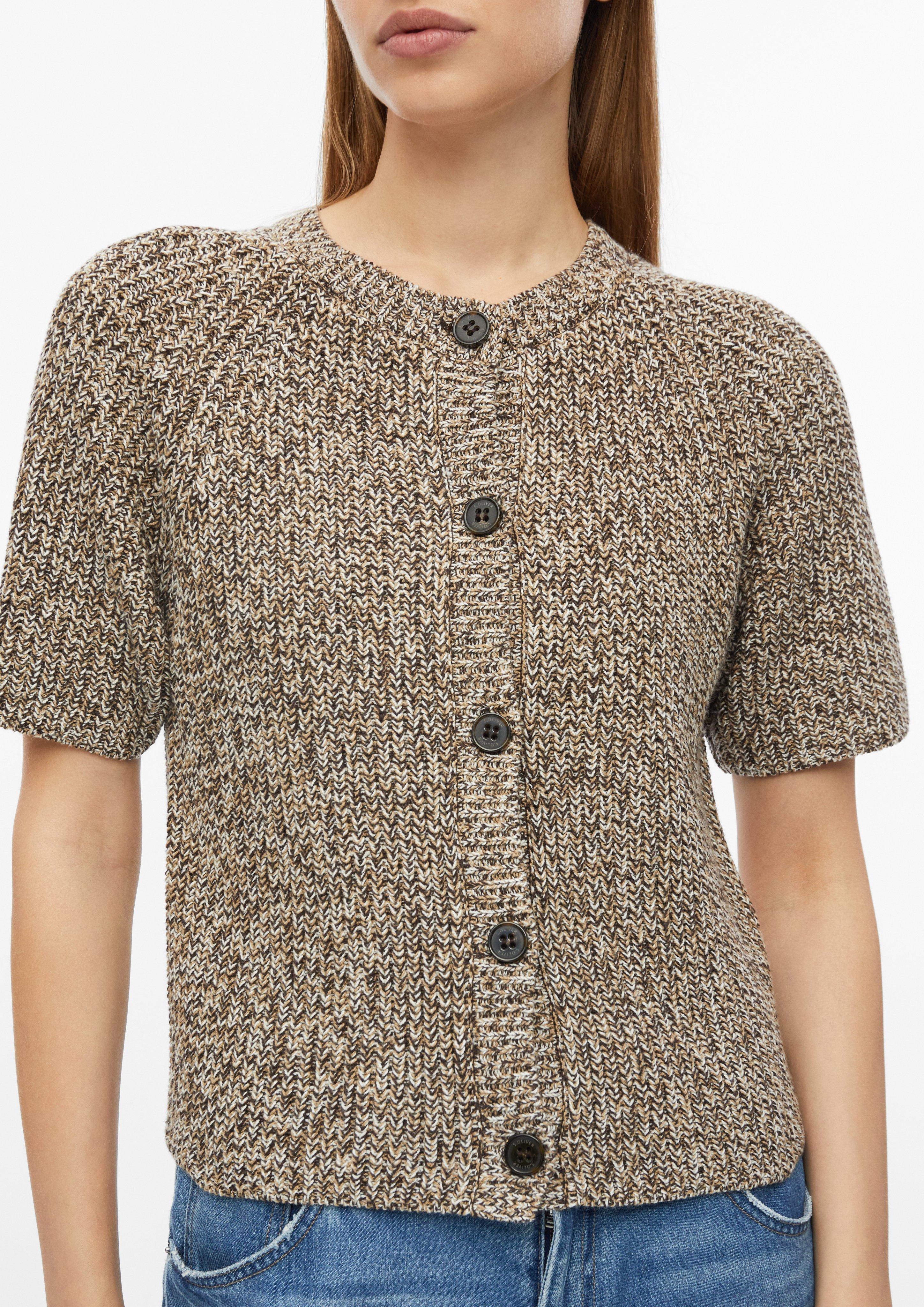 Dames Gemêleerd vest met knopen in bruin van s.Oliver