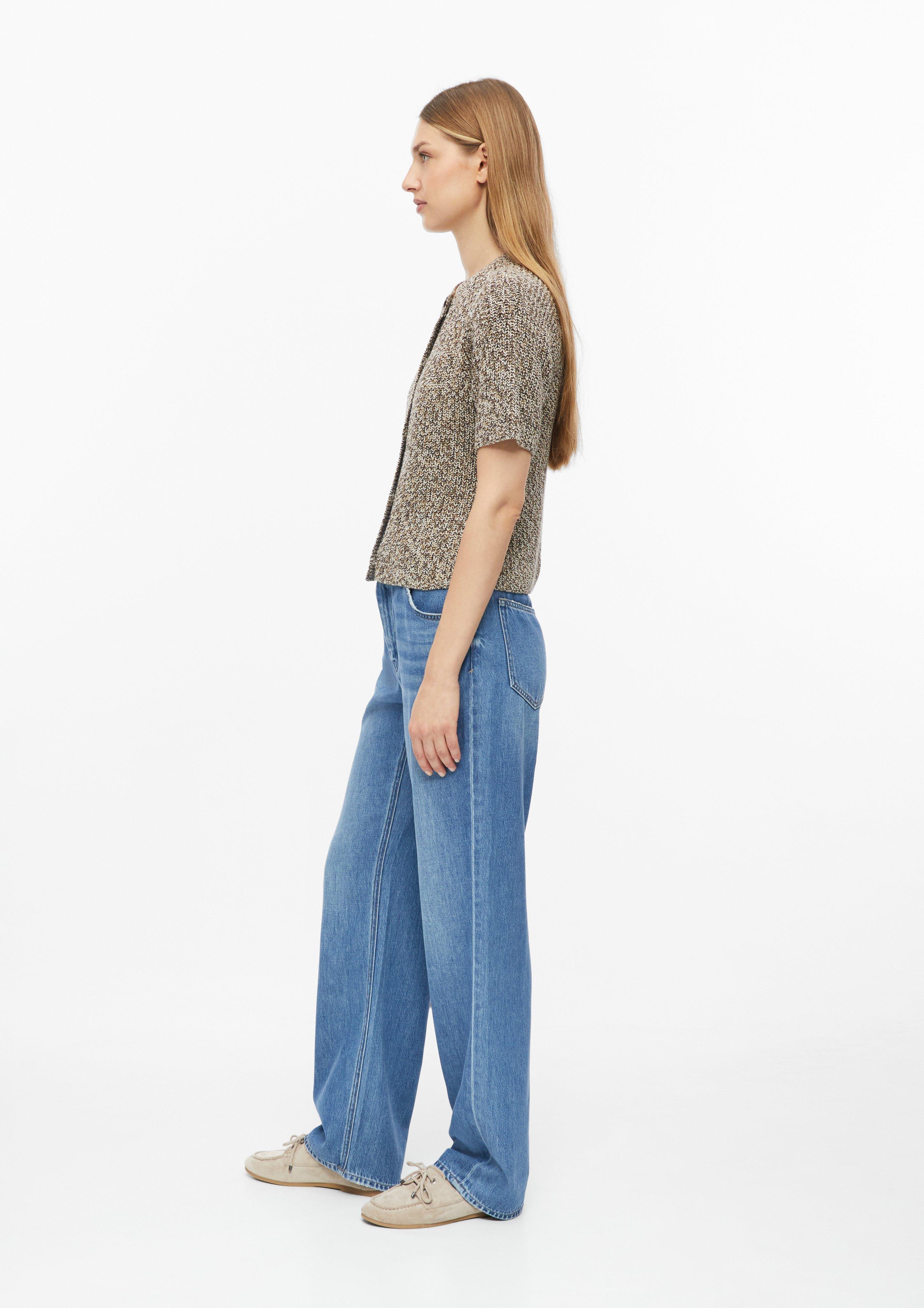 Dames Gemêleerd vest met knopen in bruin van s.Oliver