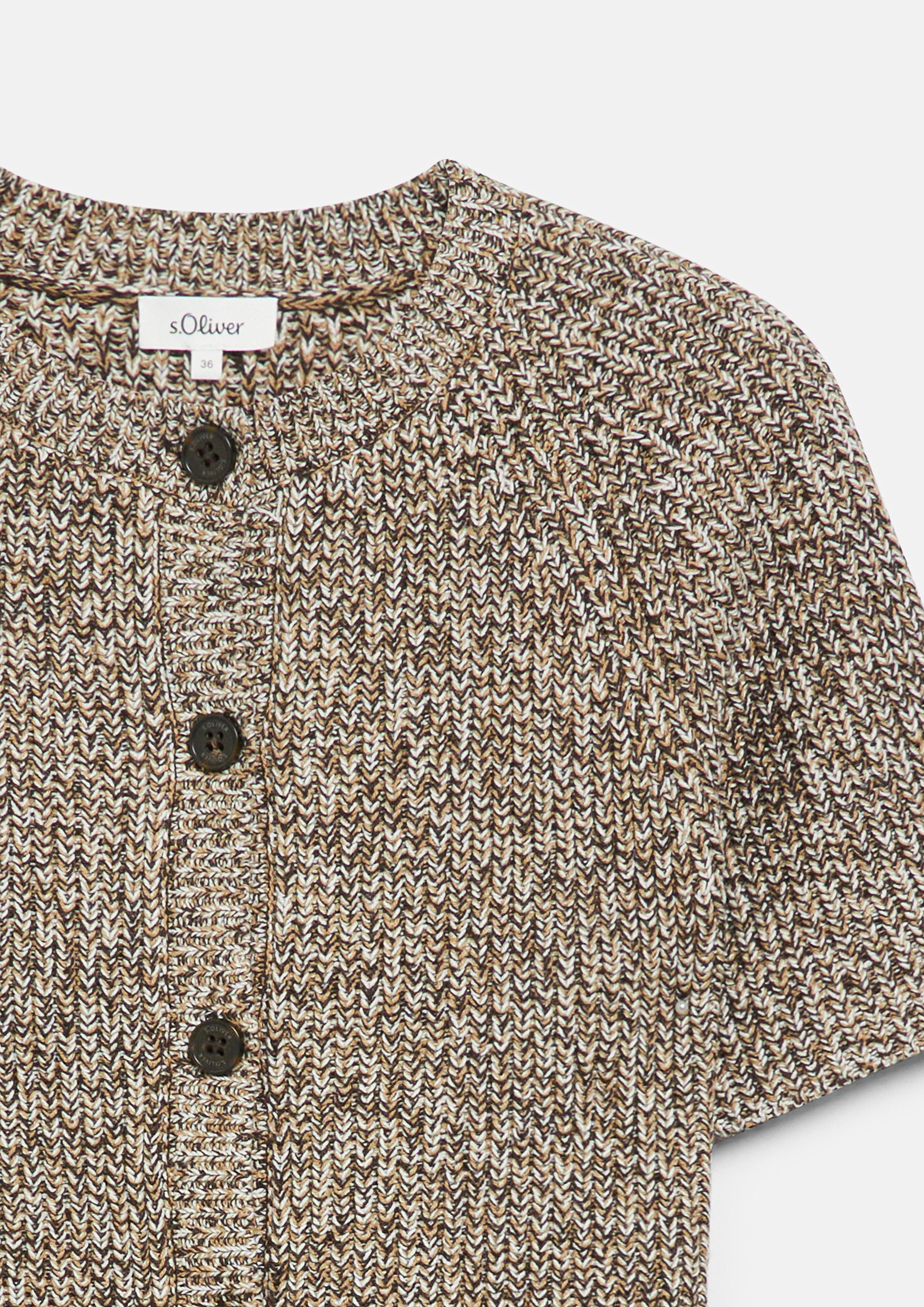 Dames Gebreid vest in bruin van s.Oliver