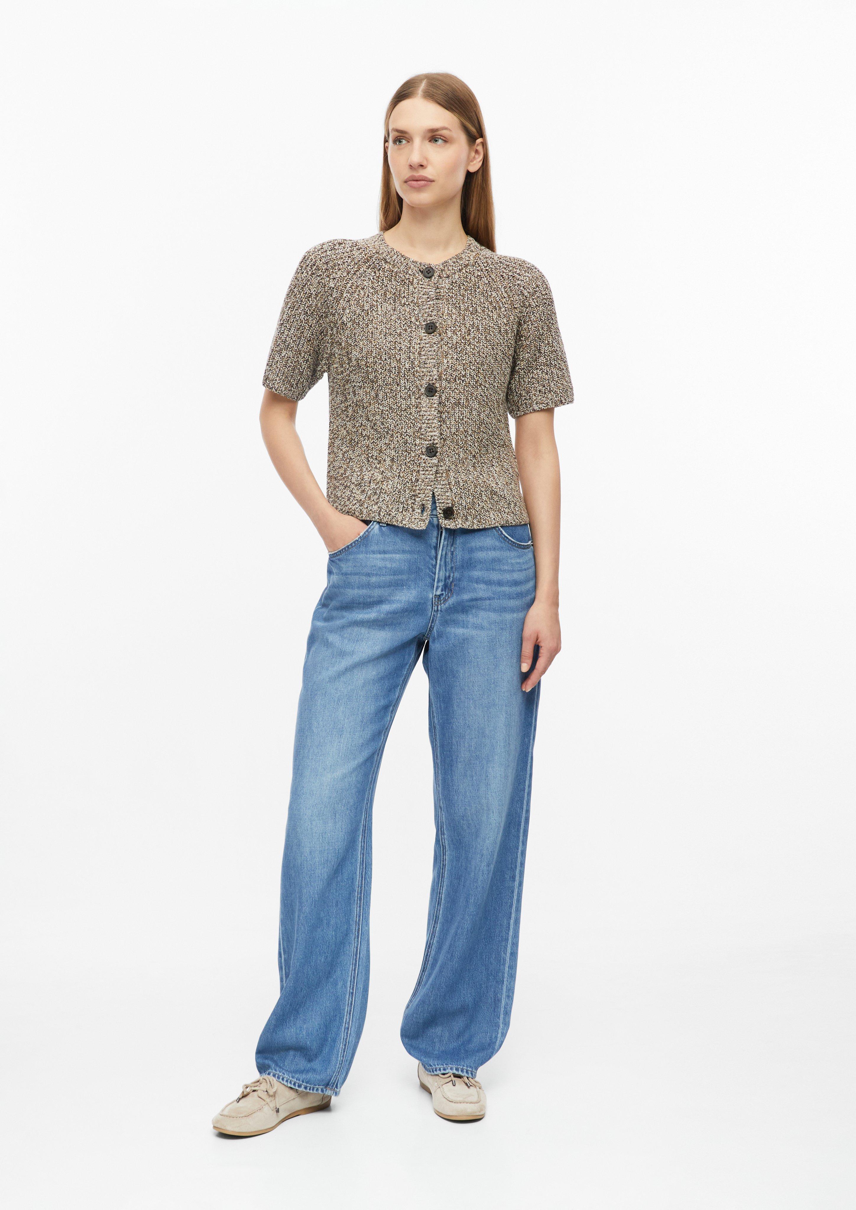 Dames Gemêleerd vest met knopen in bruin van s.Oliver