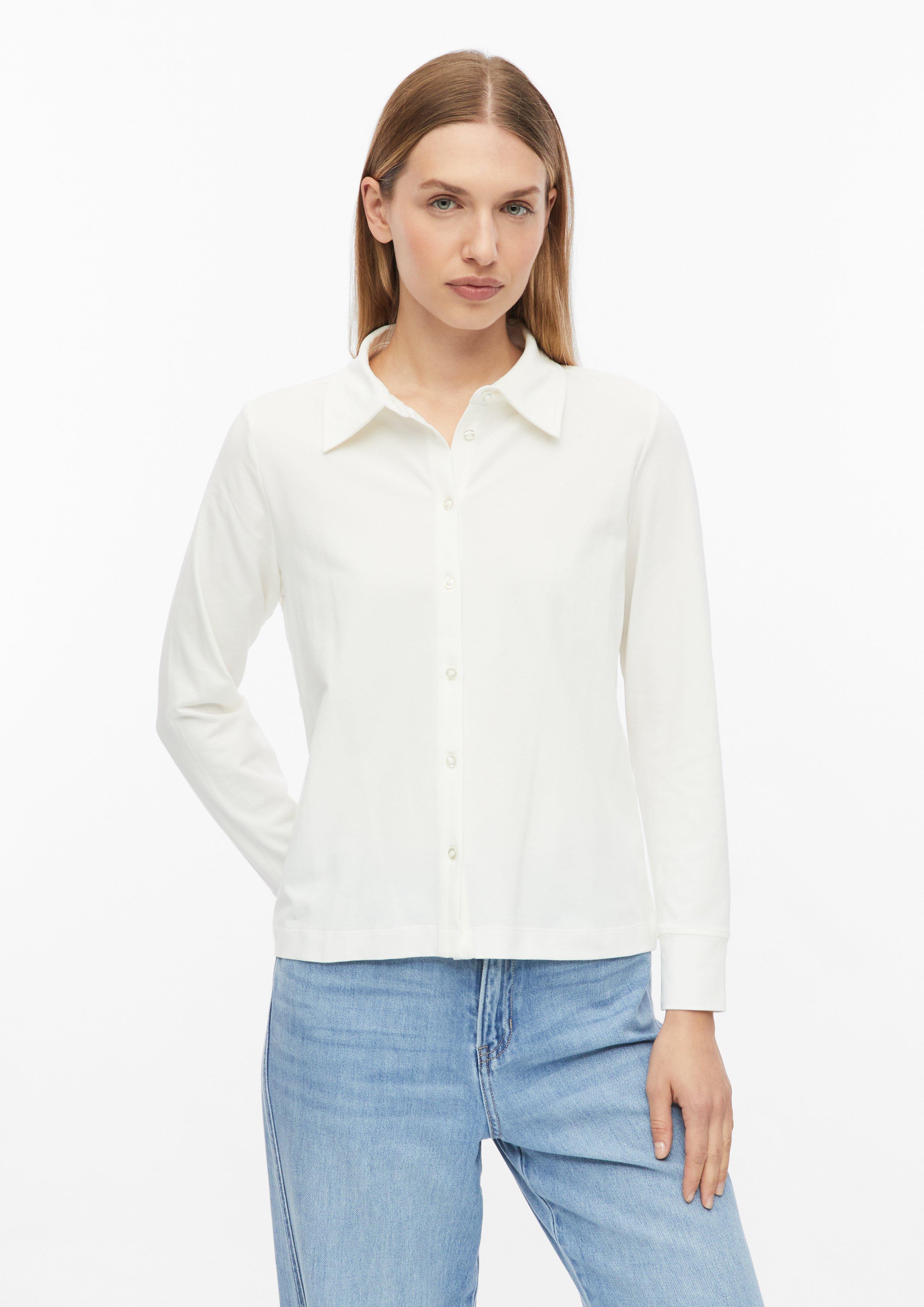 Stretchy Jersey Blouse in cream by s.Oliver