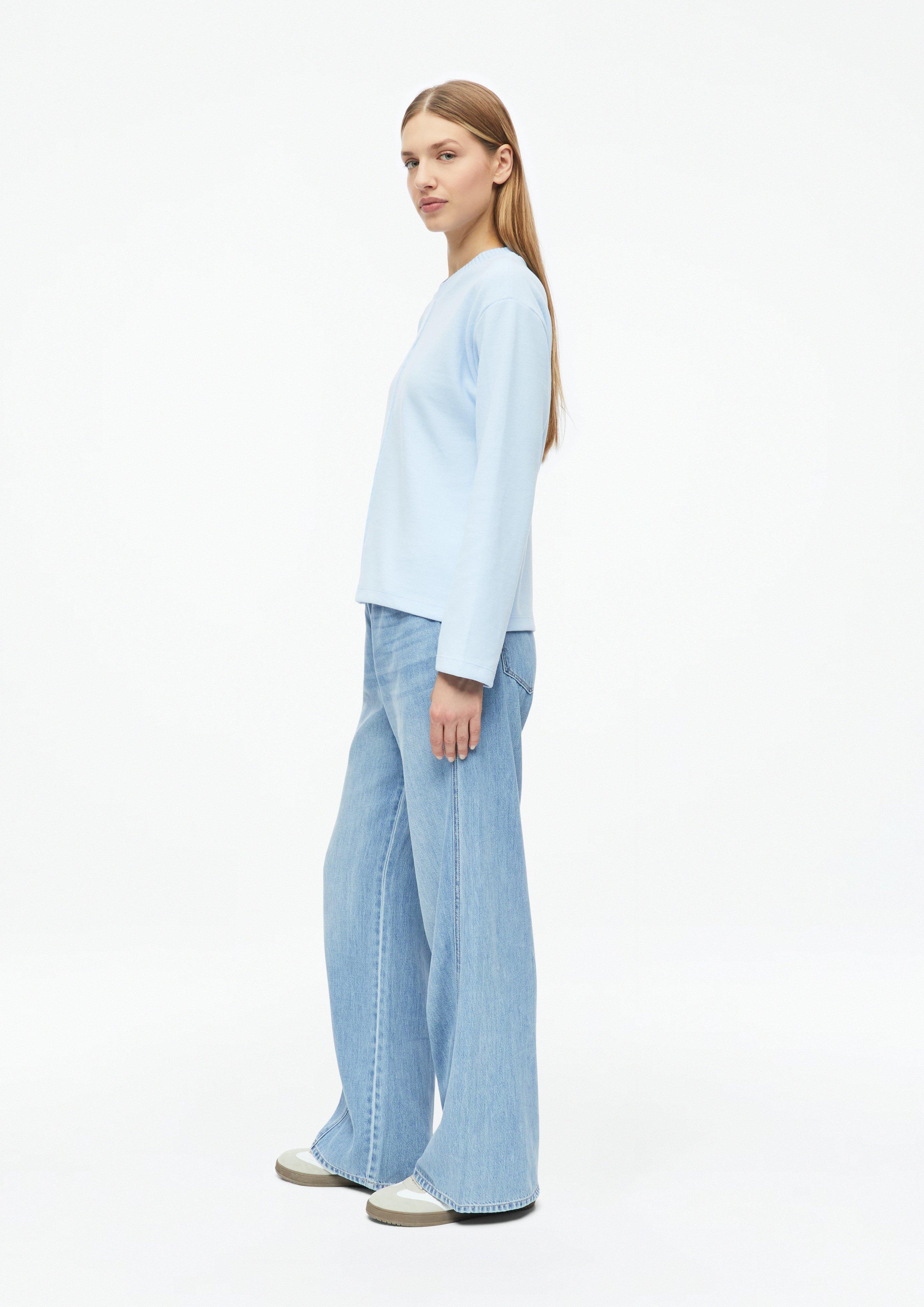 Women Brushed Sweatshirt in a Relaxed Fit in blue by s.Oliver