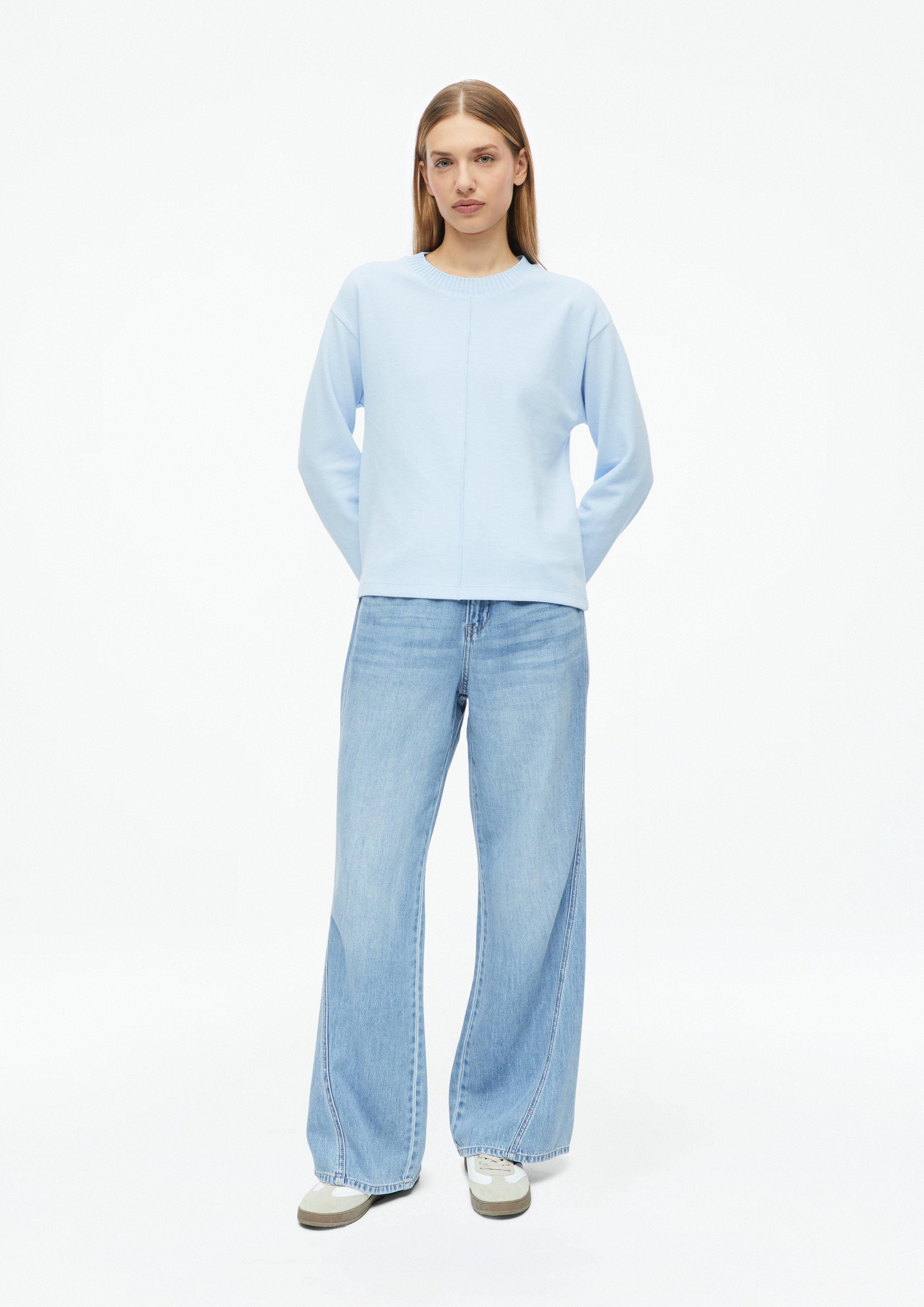 Women Brushed Sweatshirt in a Relaxed Fit in blue by s.Oliver