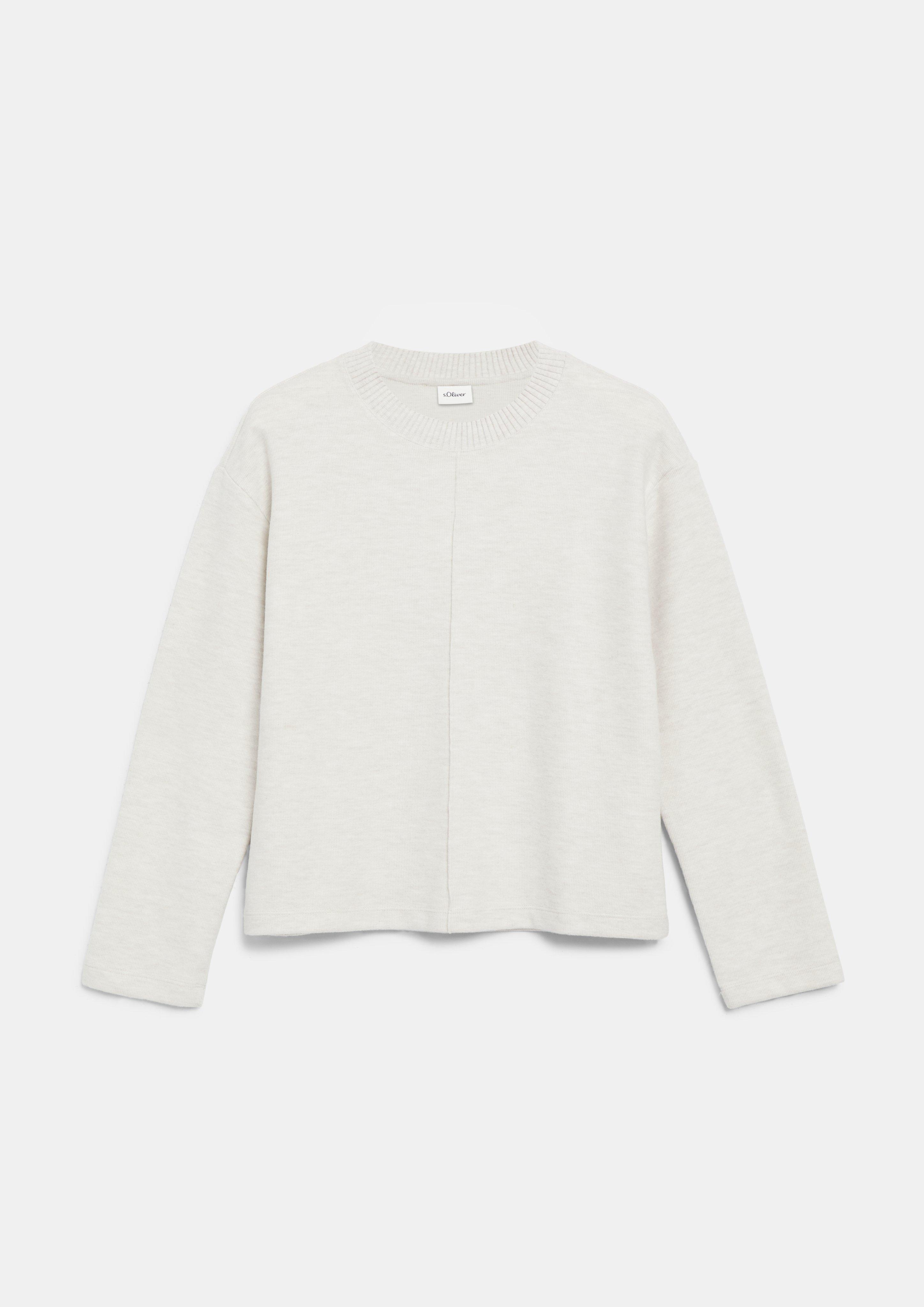 Damen Angerautes Sweatshirt im Relaxed Fit in creme von s.Oliver