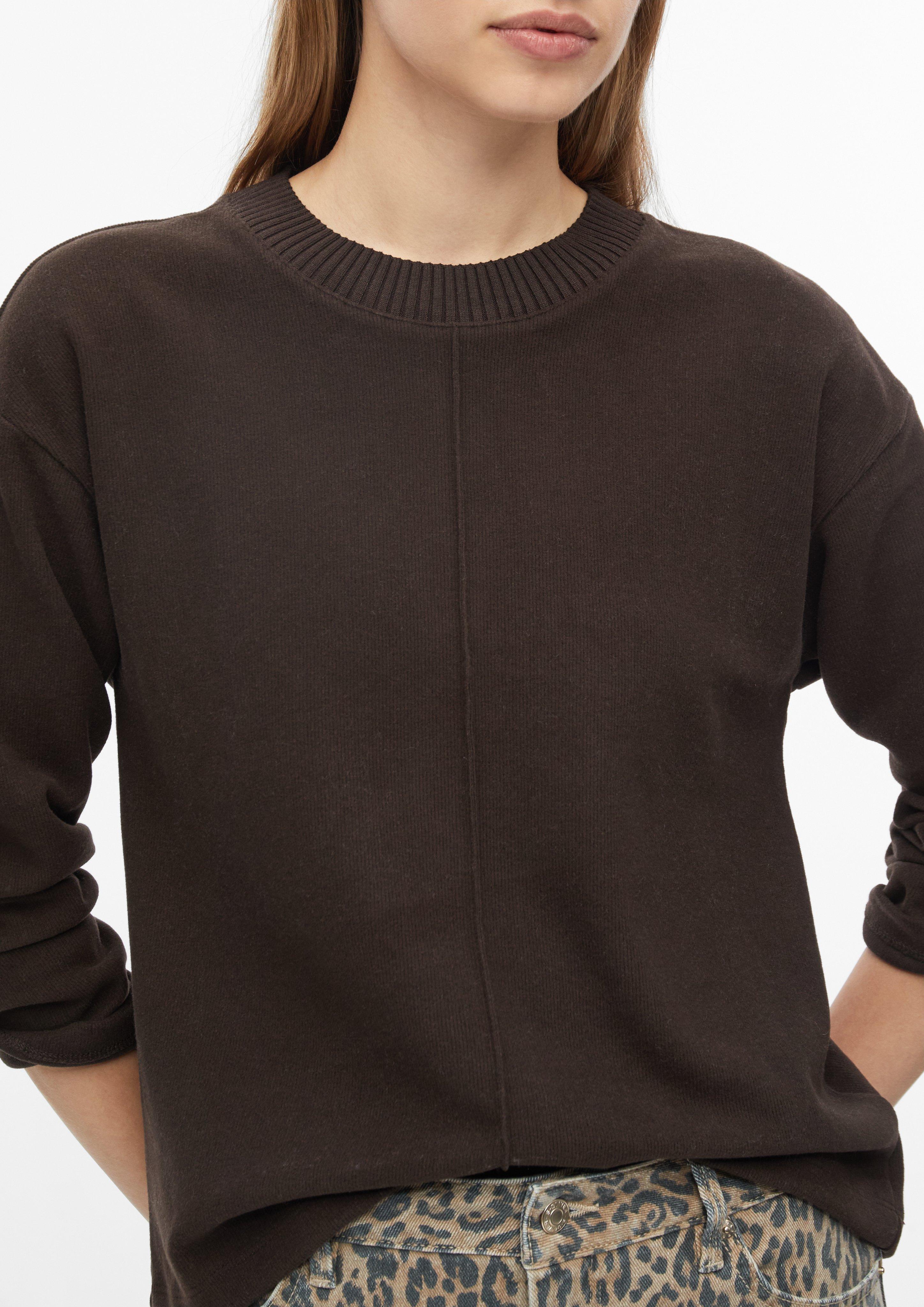 Women Brushed Sweatshirt in a Relaxed Fit in brown by s.Oliver
