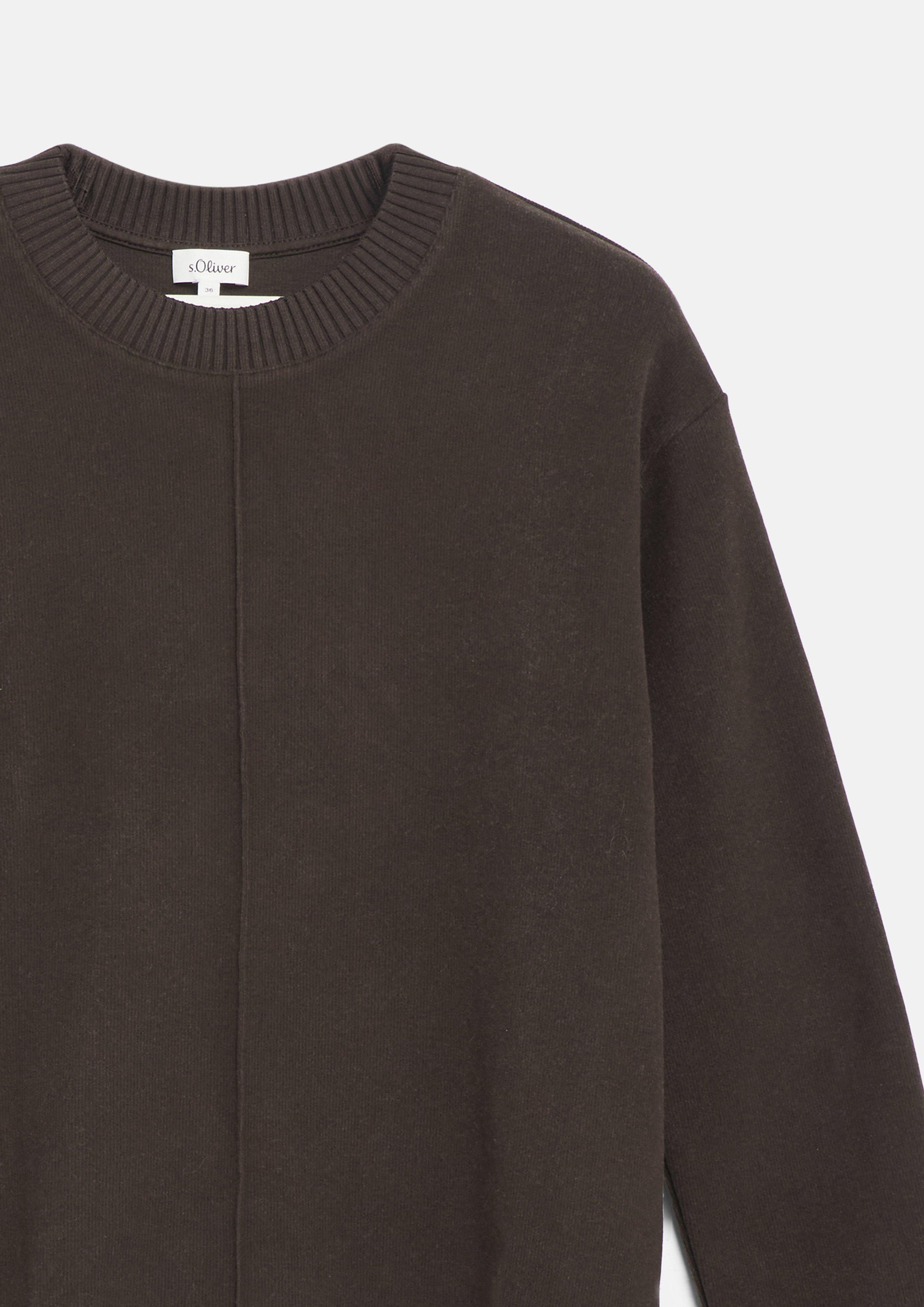 Women Brushed Sweatshirt in a Relaxed Fit in brown by s.Oliver
