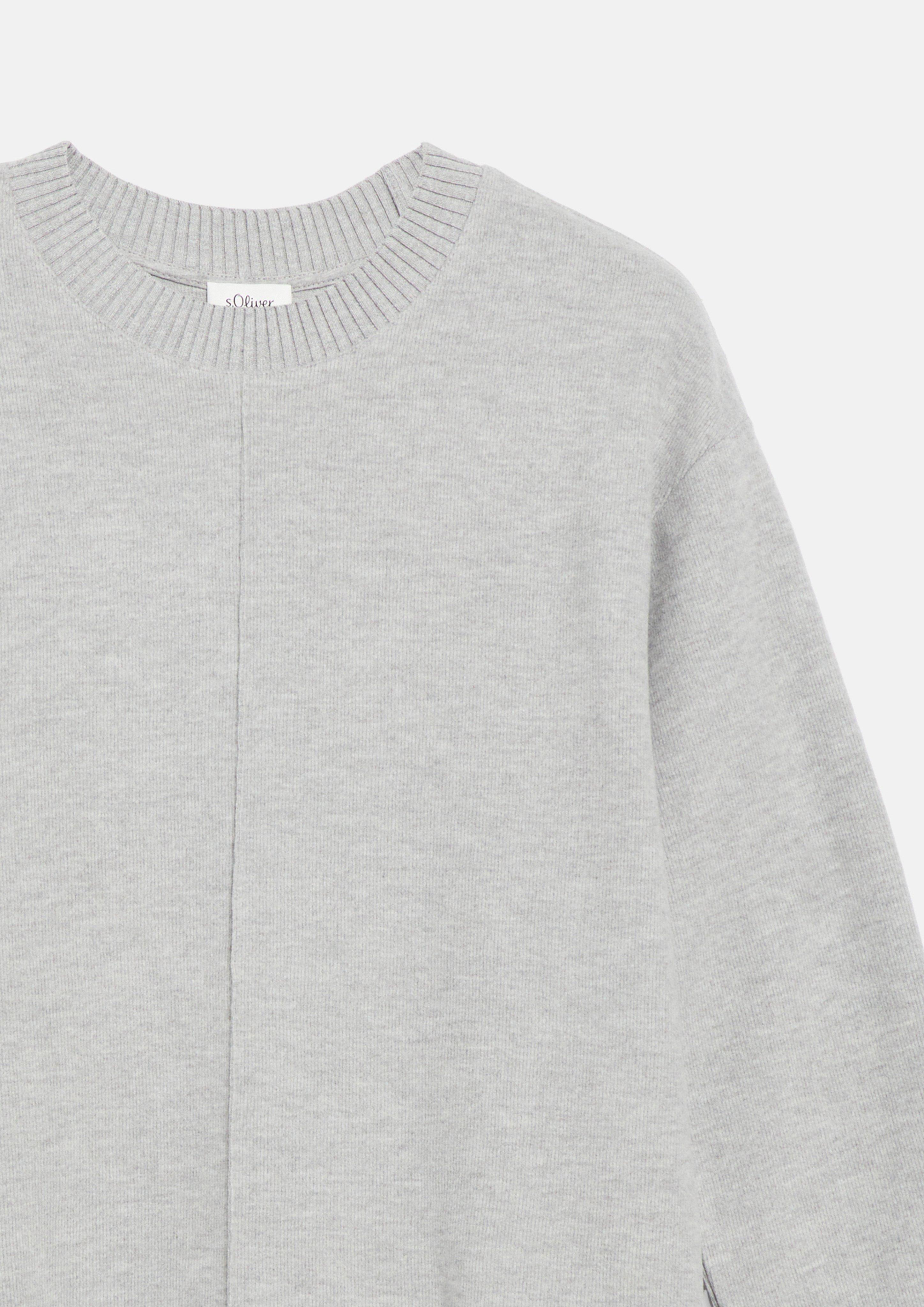 Women Brushed Sweatshirt in a Relaxed Fit in grey by s.Oliver