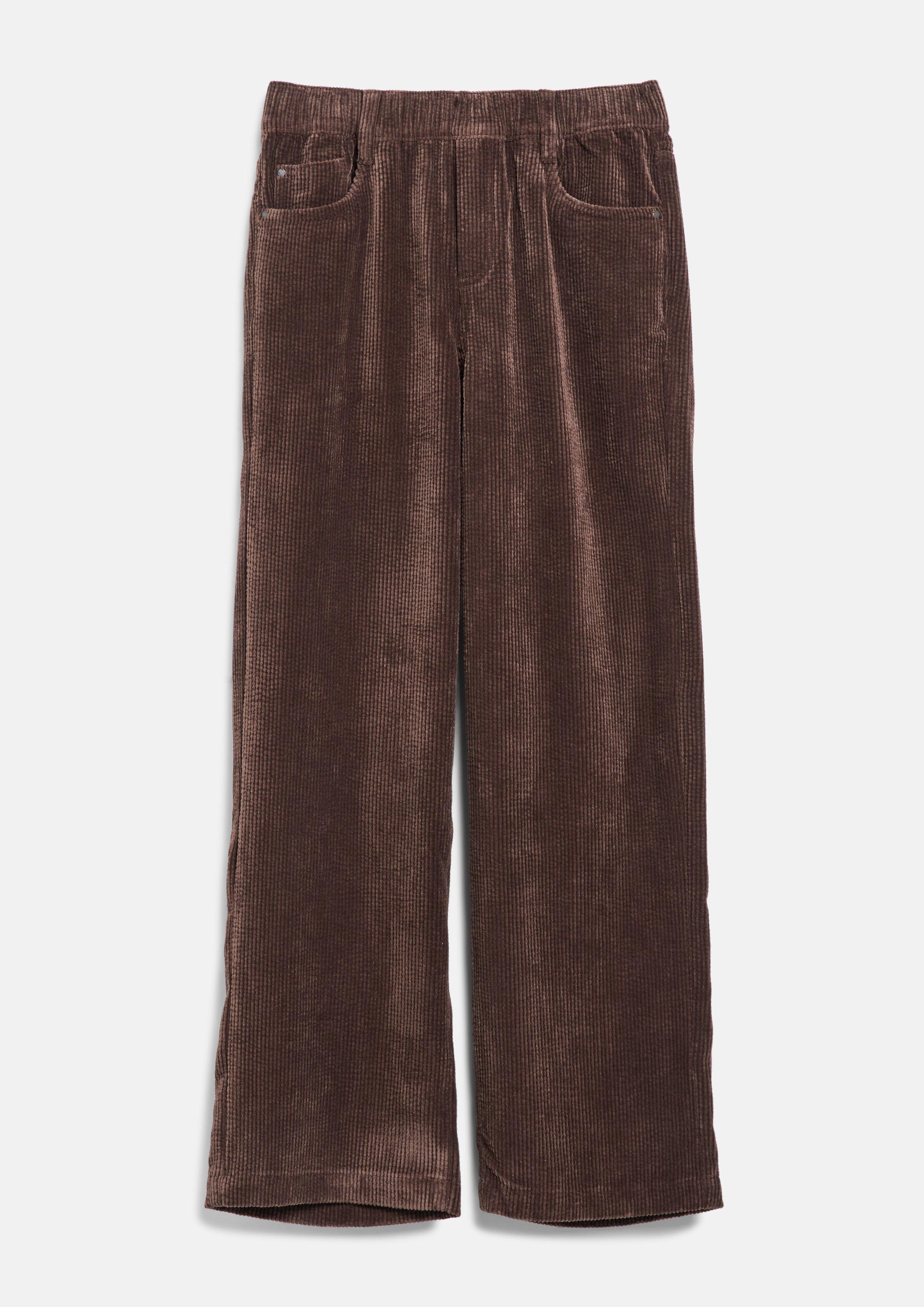 Kinder Cord-Hose Baggy / Relaxed Fit / Mid Rise / Wide Leg in dunkelbraun von s.Oliver
