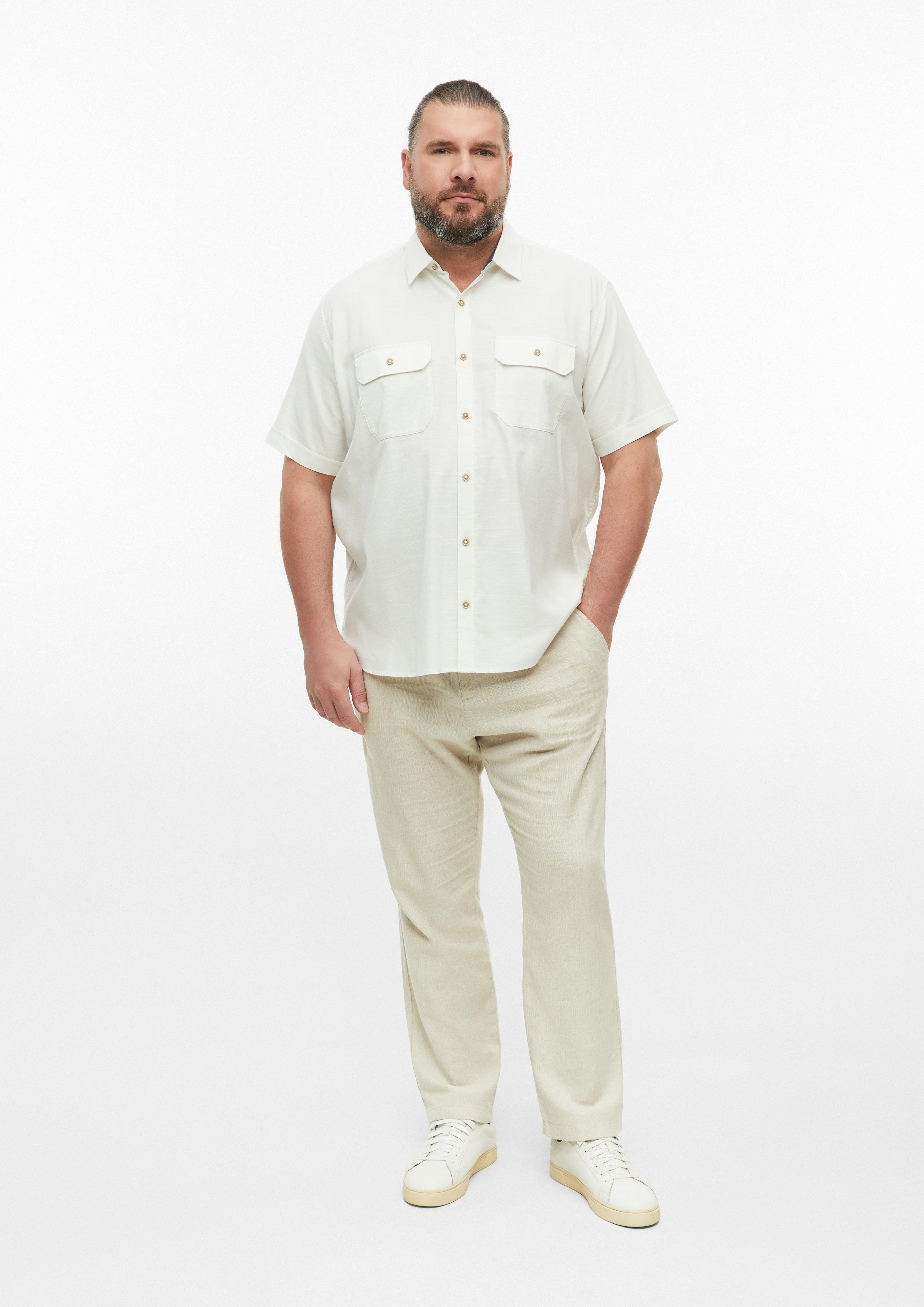Men Shirt in cream by s.Oliver Men Big Sizes