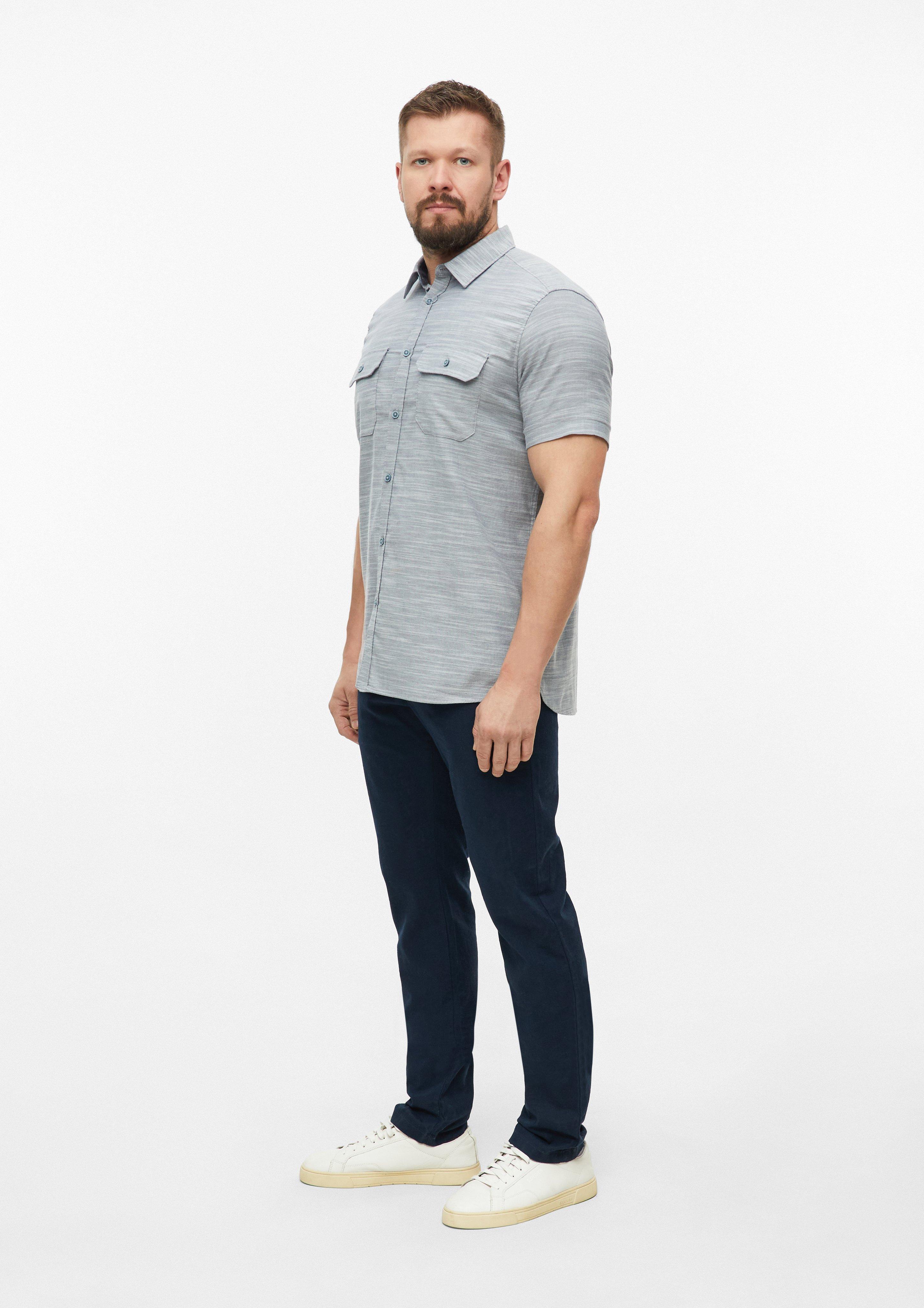 Heren Shirt in blauw van s.Oliver Men Tall Sizes