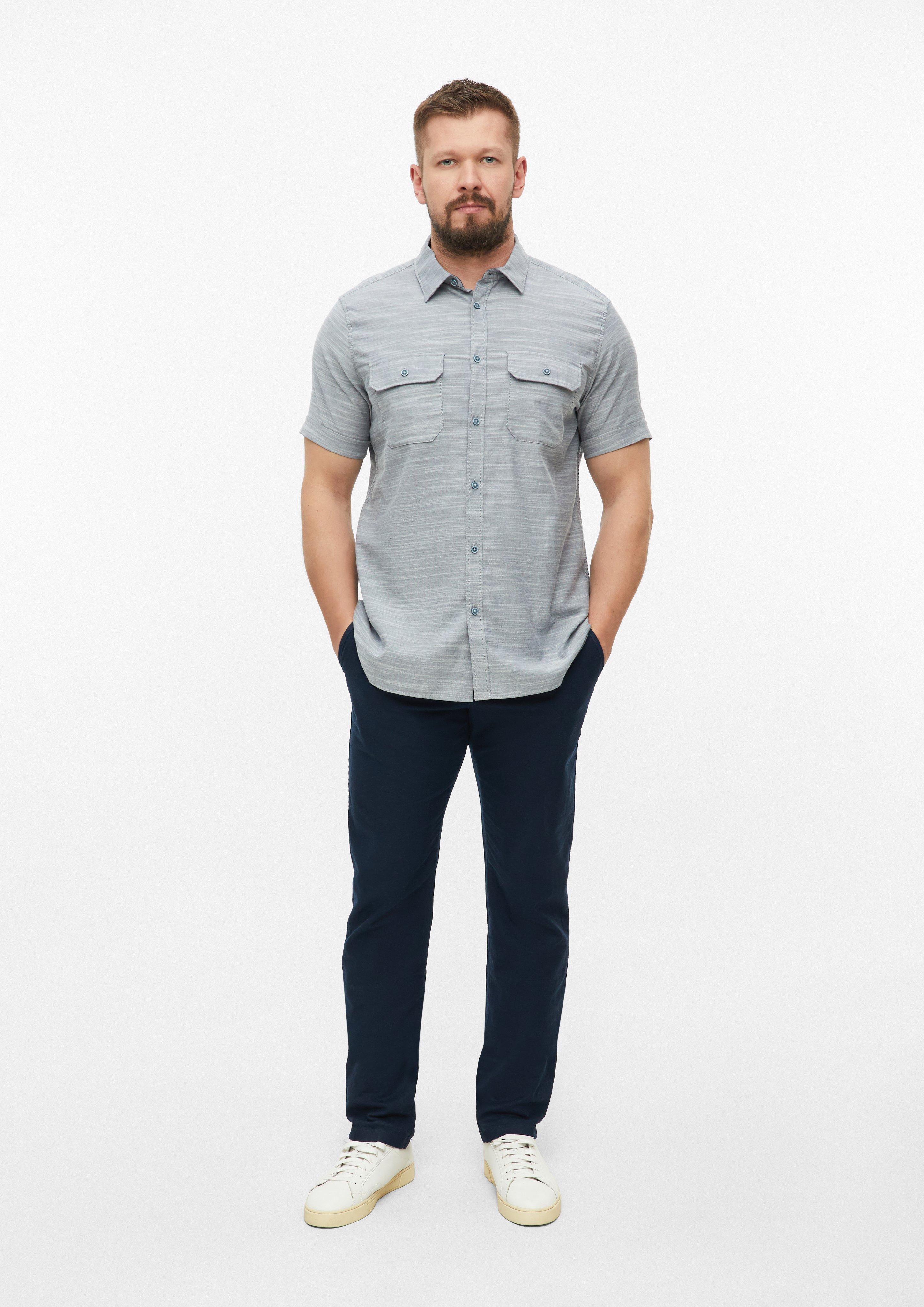 Heren Shirt in blauw van s.Oliver Men Tall Sizes