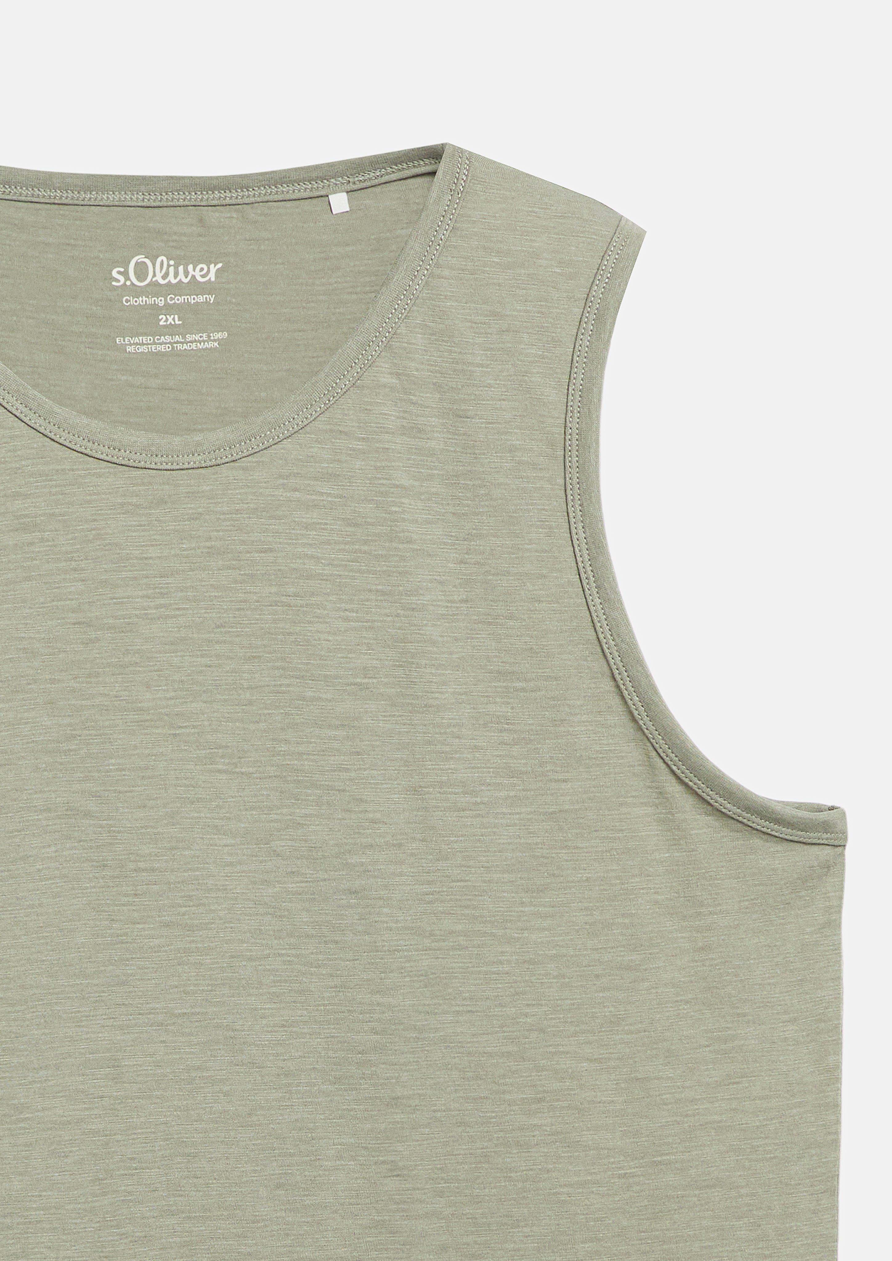 Men T-shirt in olive by s.Oliver Men Big Sizes
