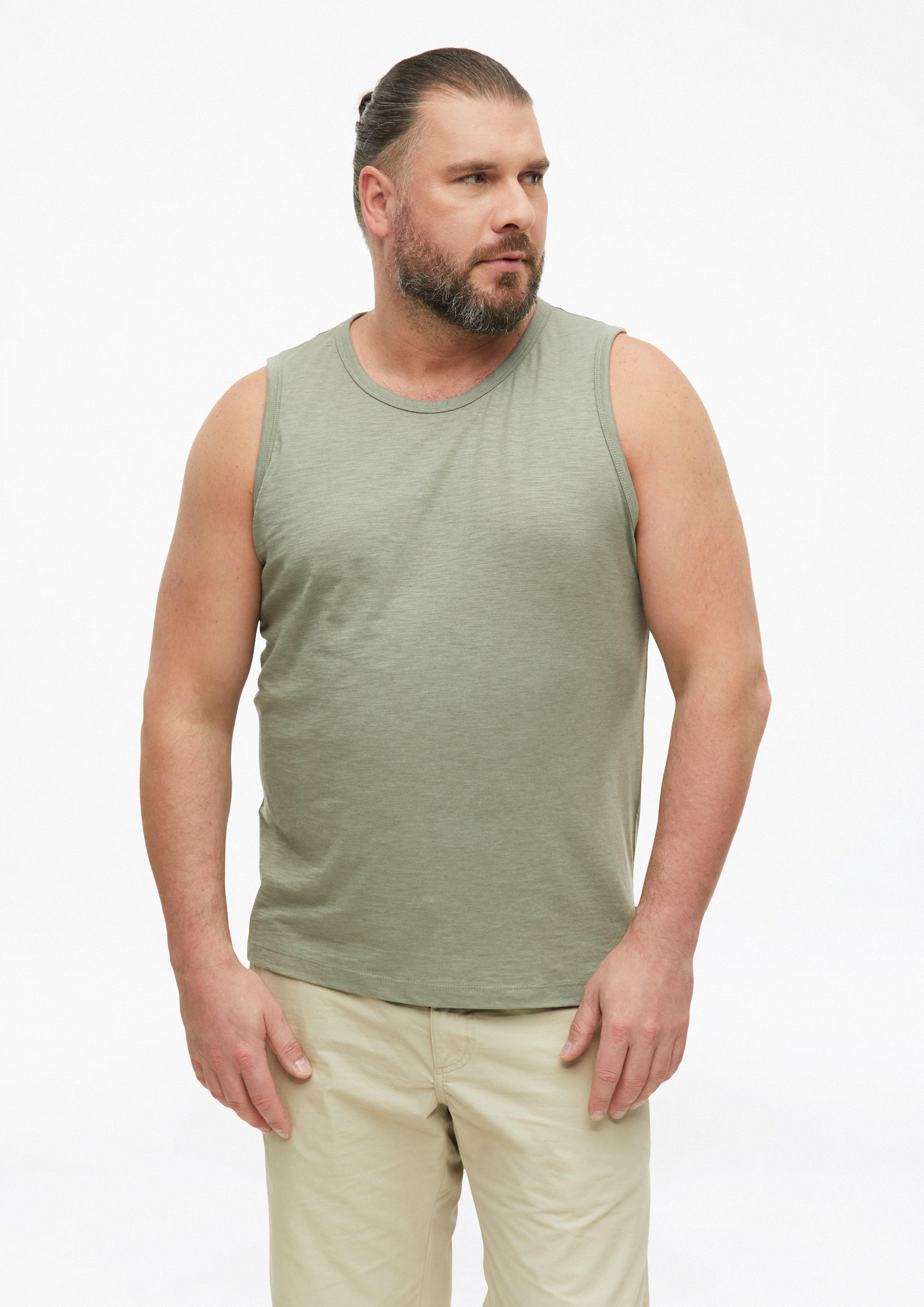 Herren Meliertes Tanktop aus Baumwollmix in  von s.Oliver Men Big Sizes