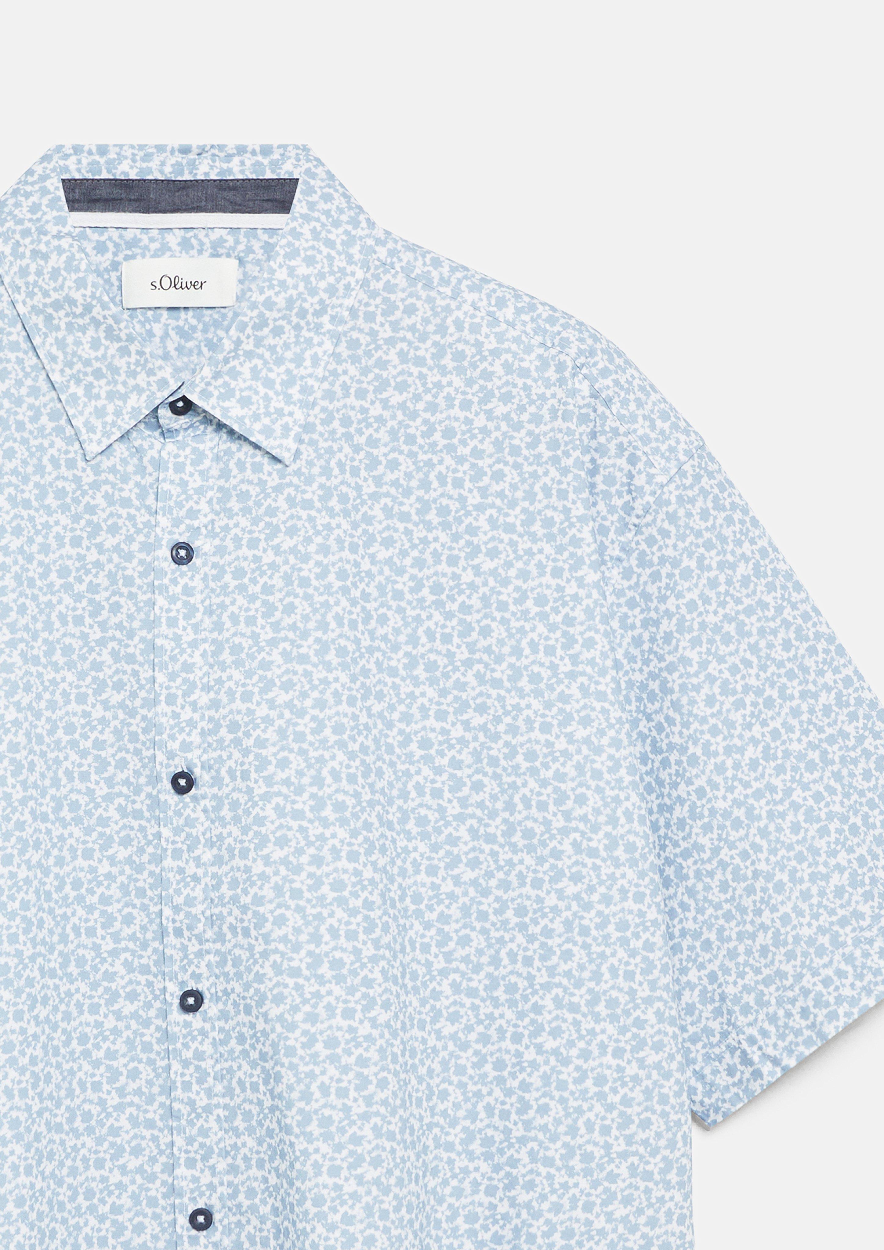 Heren Hemd in blauw van s.Oliver Men Big Sizes